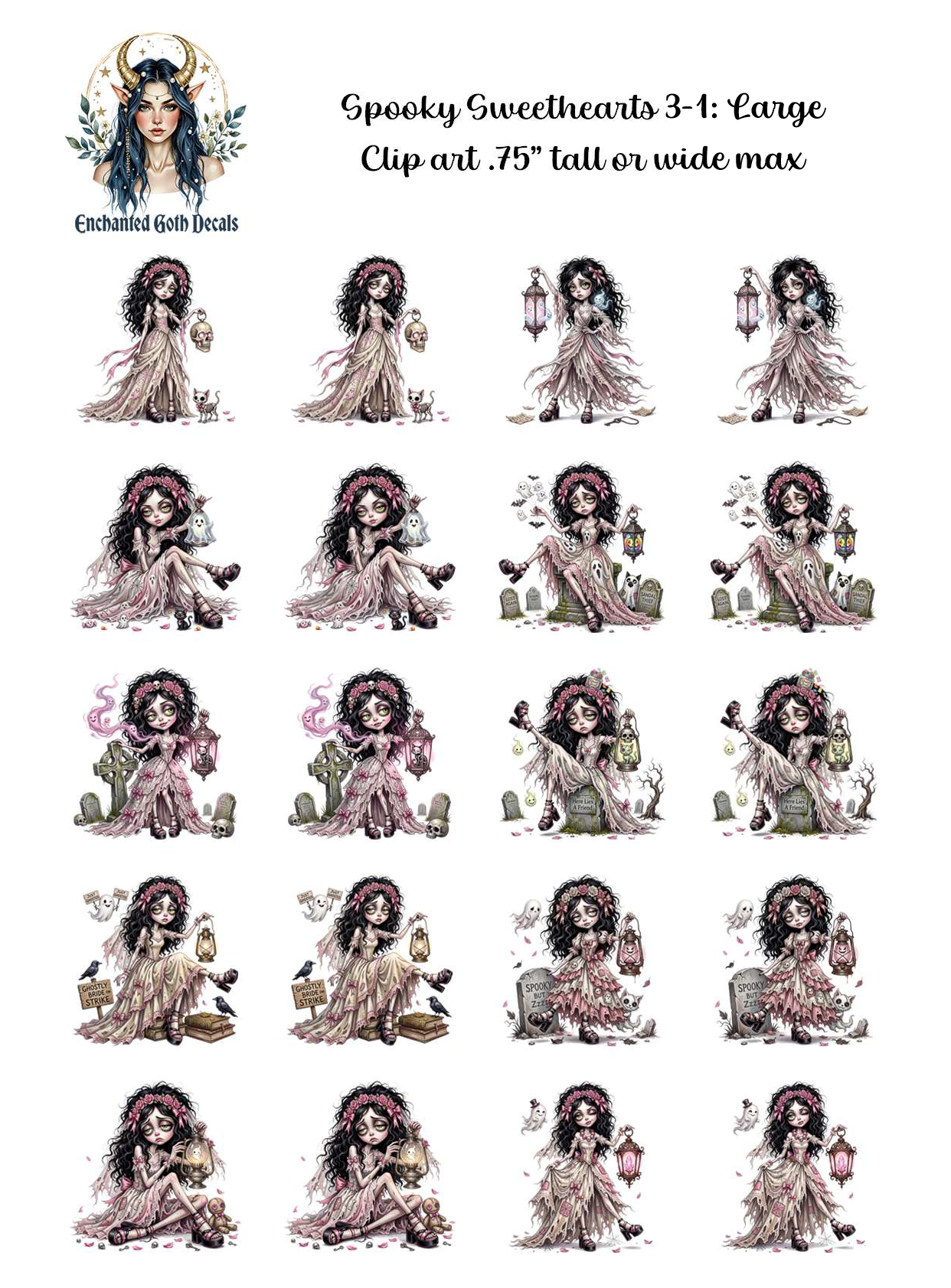 Spooky Sweethearts V3:1 - Clipart
