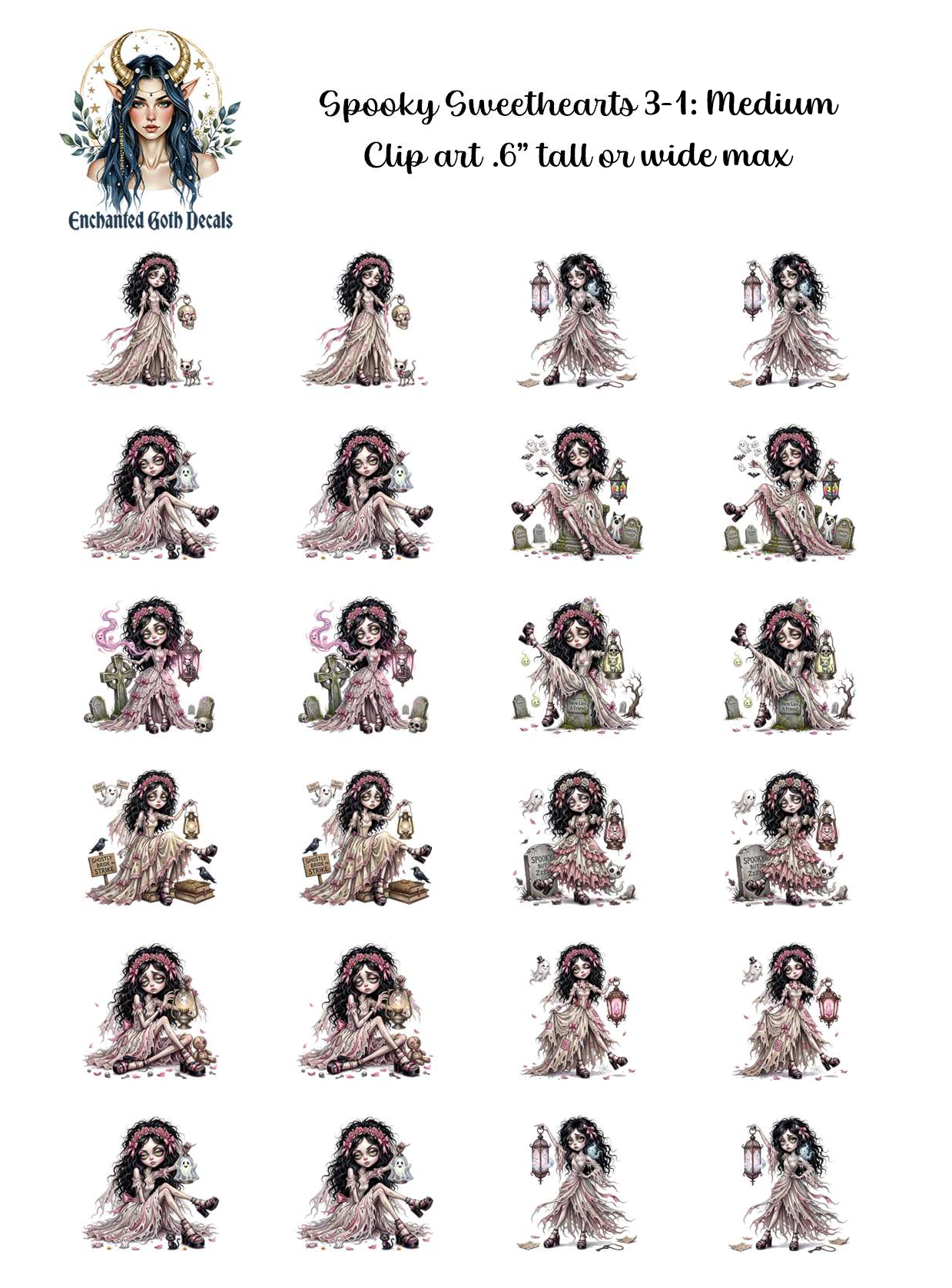 Spooky Sweethearts V3:1 - Clipart