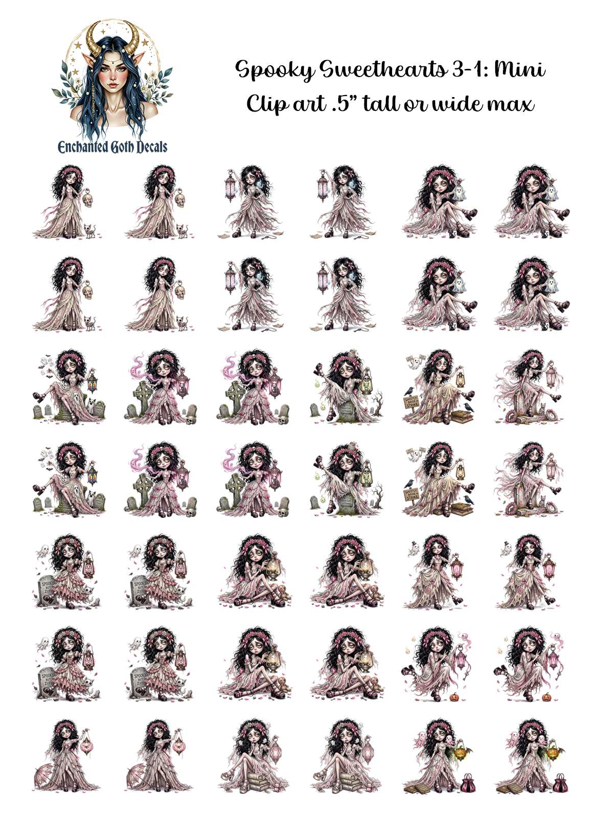 Spooky Sweethearts V3:1 - Clipart Mini