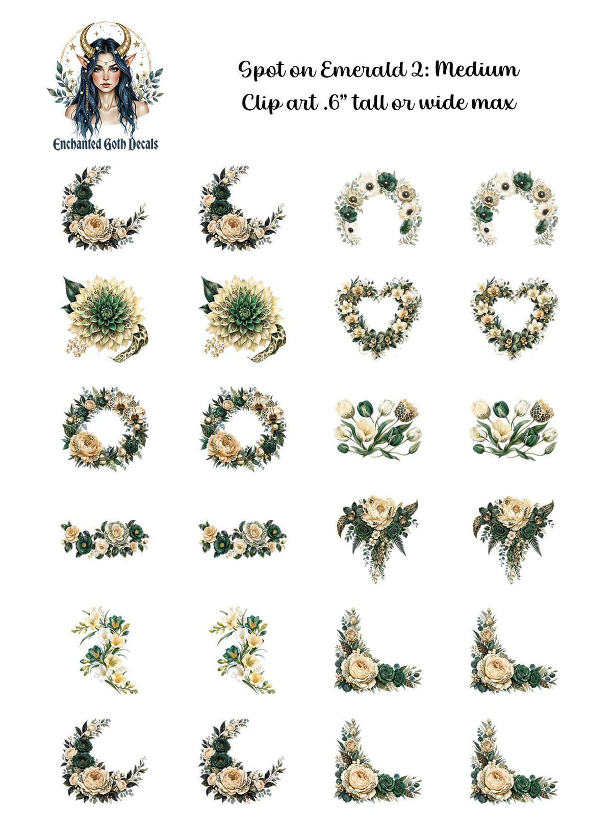 Spot on Emerald 2 - Clipart