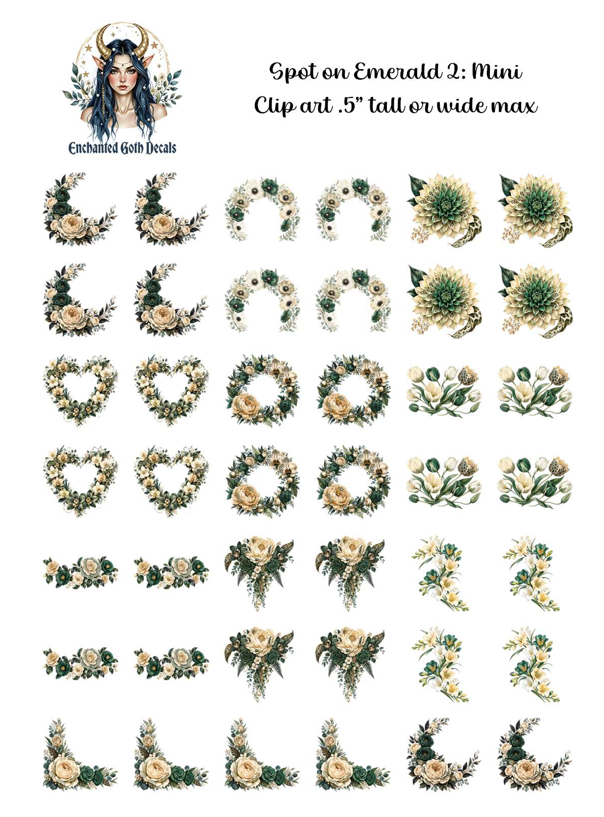 Spot on Emerald 2 - Clipart Mini