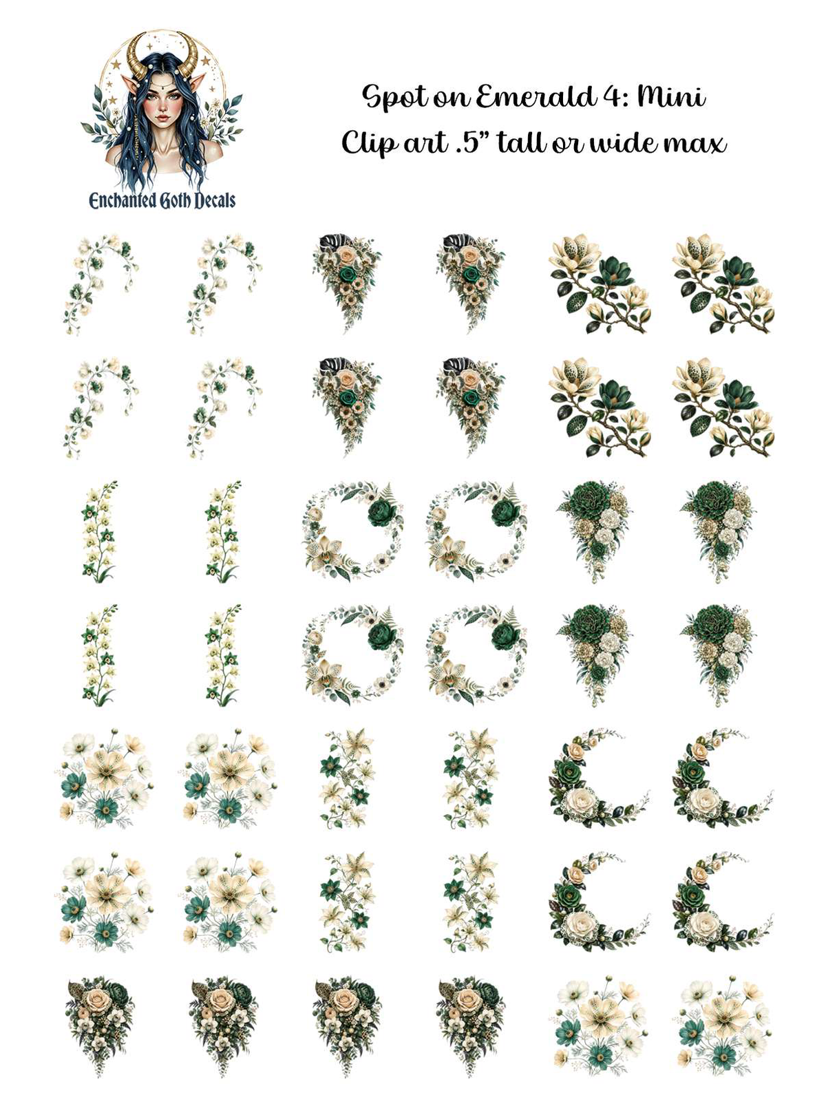 Spot on Emerald 4 - Clipart Mini