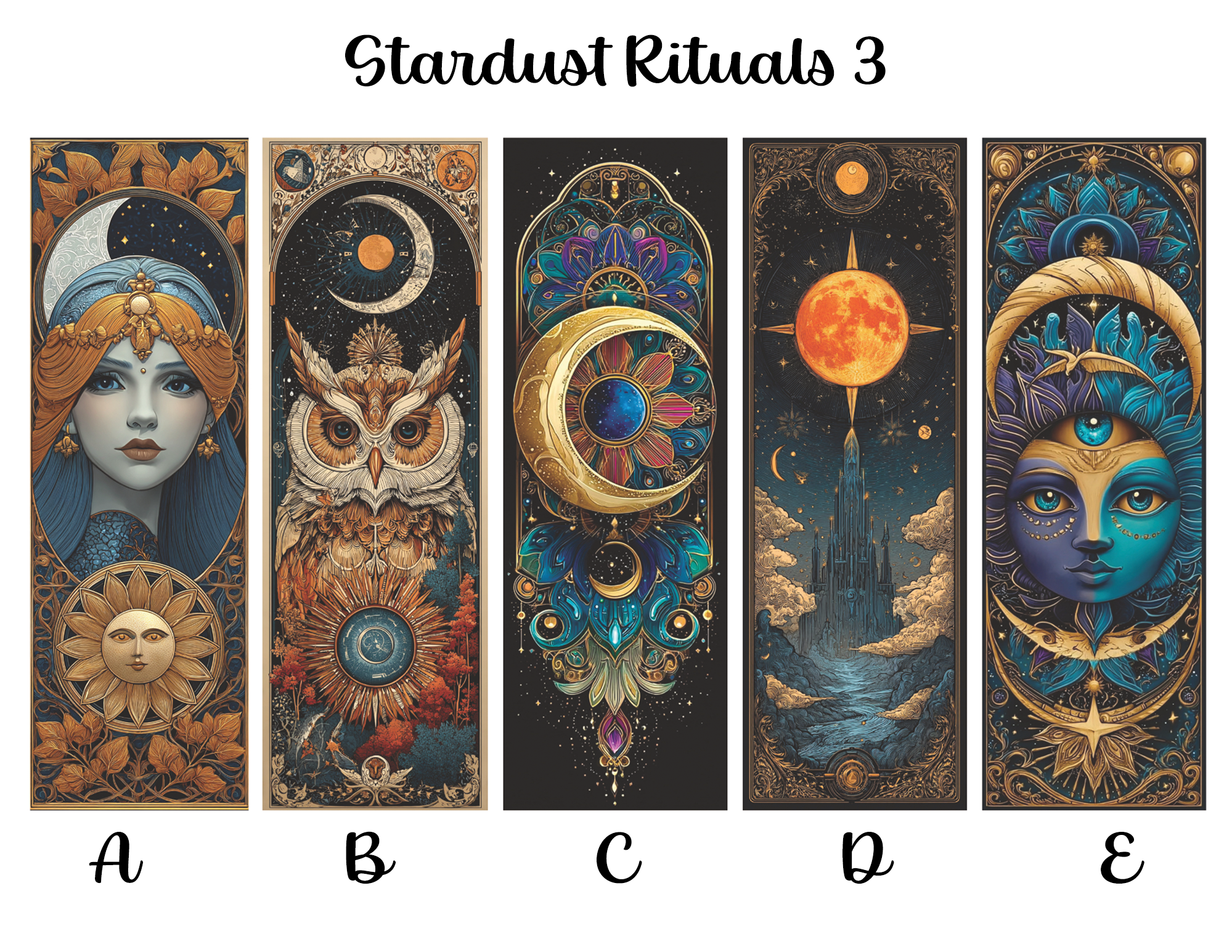 Stardust Rituals Bookmarks: Sheet 3