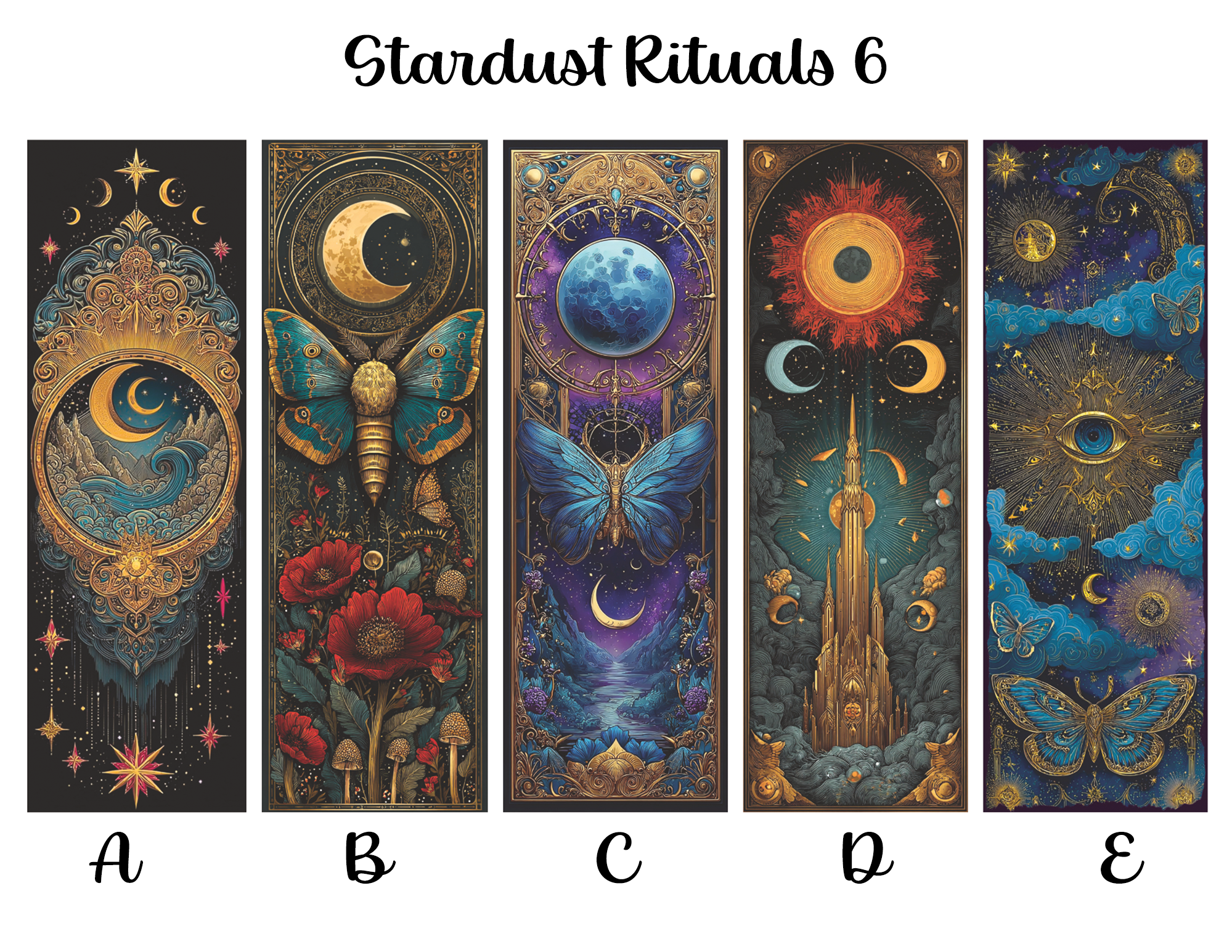 Stardust Rituals Bookmarks: Sheet 6