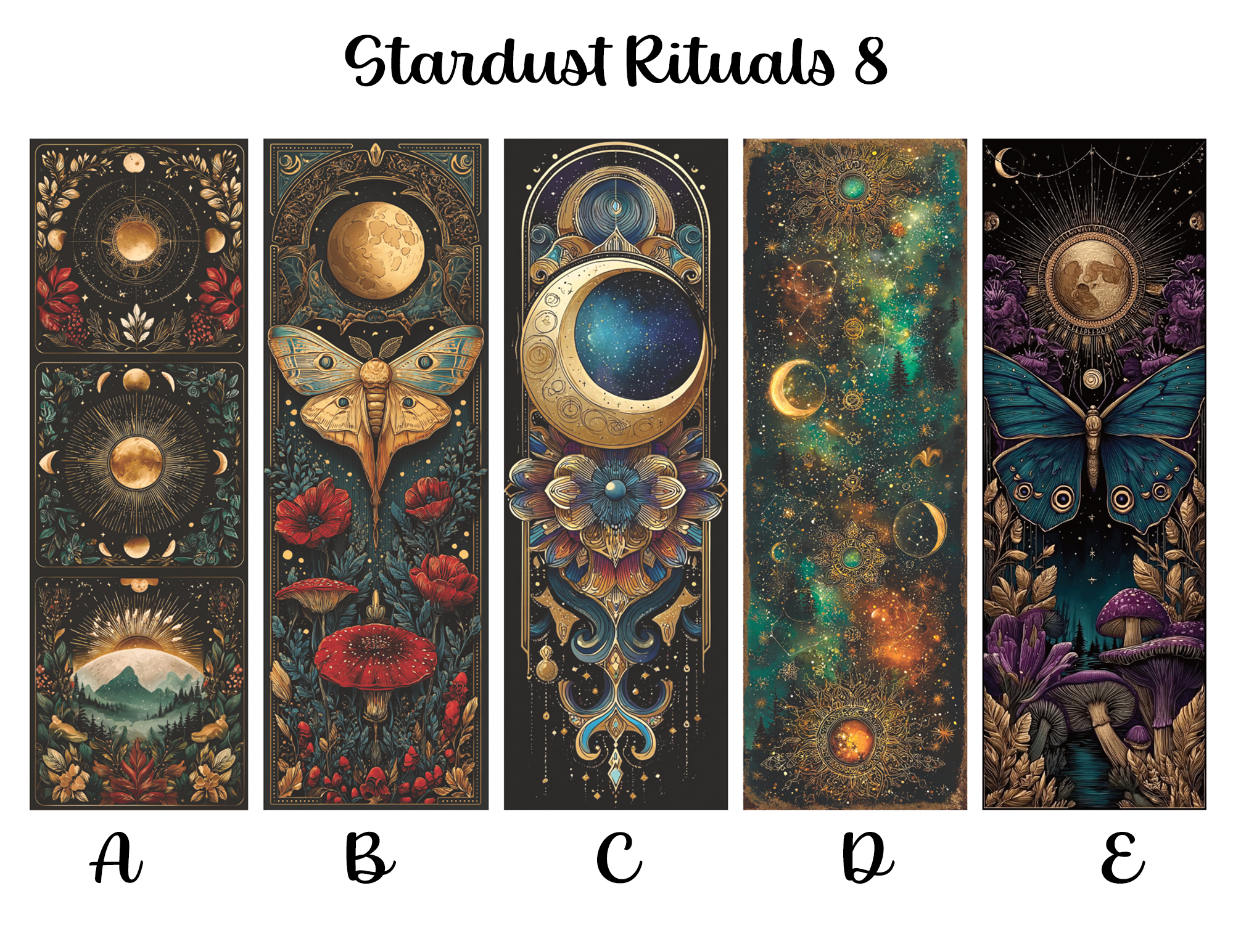 Stardust Rituals Bookmarks: Sheet 8