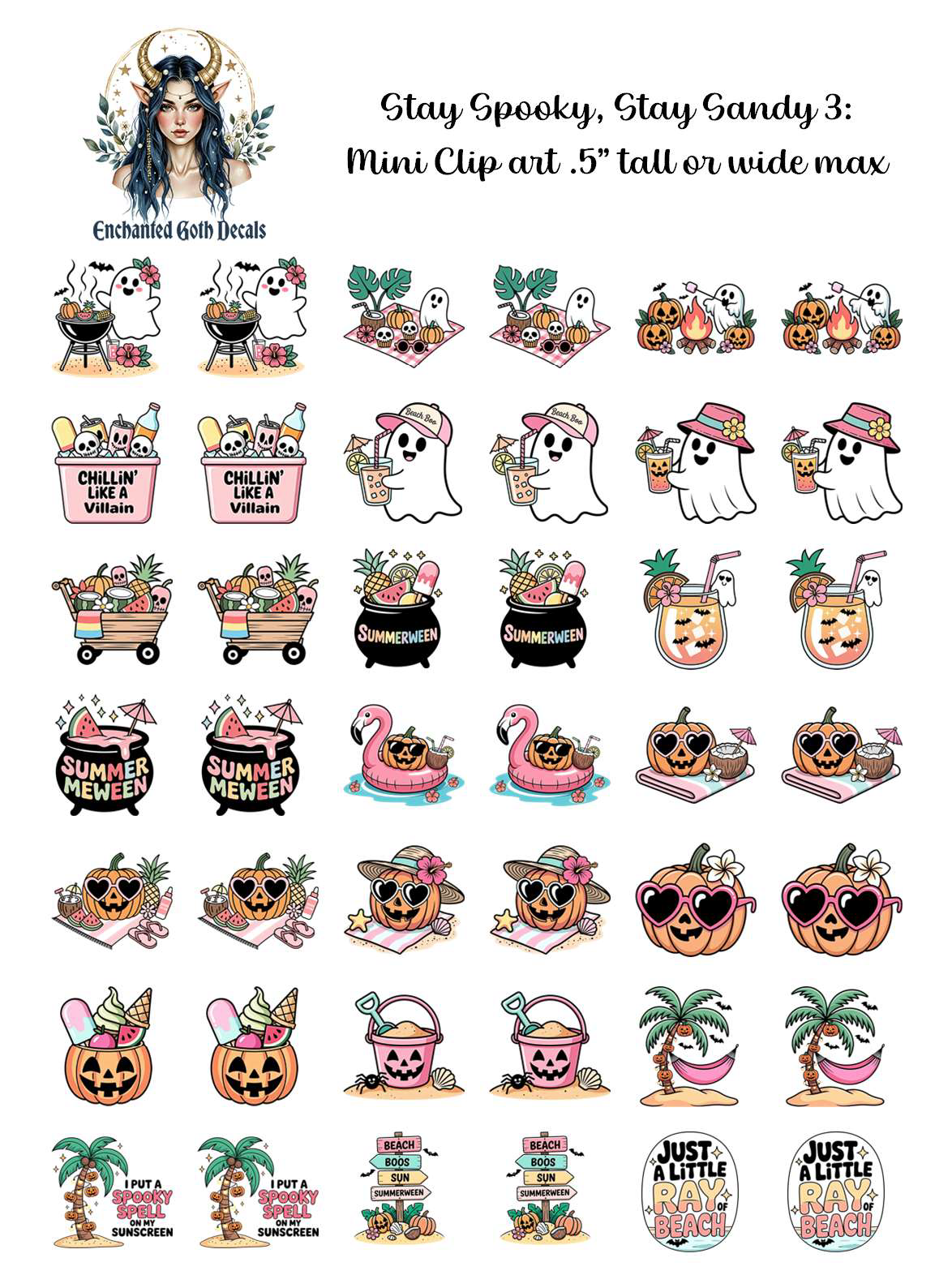 Stay Spooky, Stay Sandy 3 - Clipart Mini
