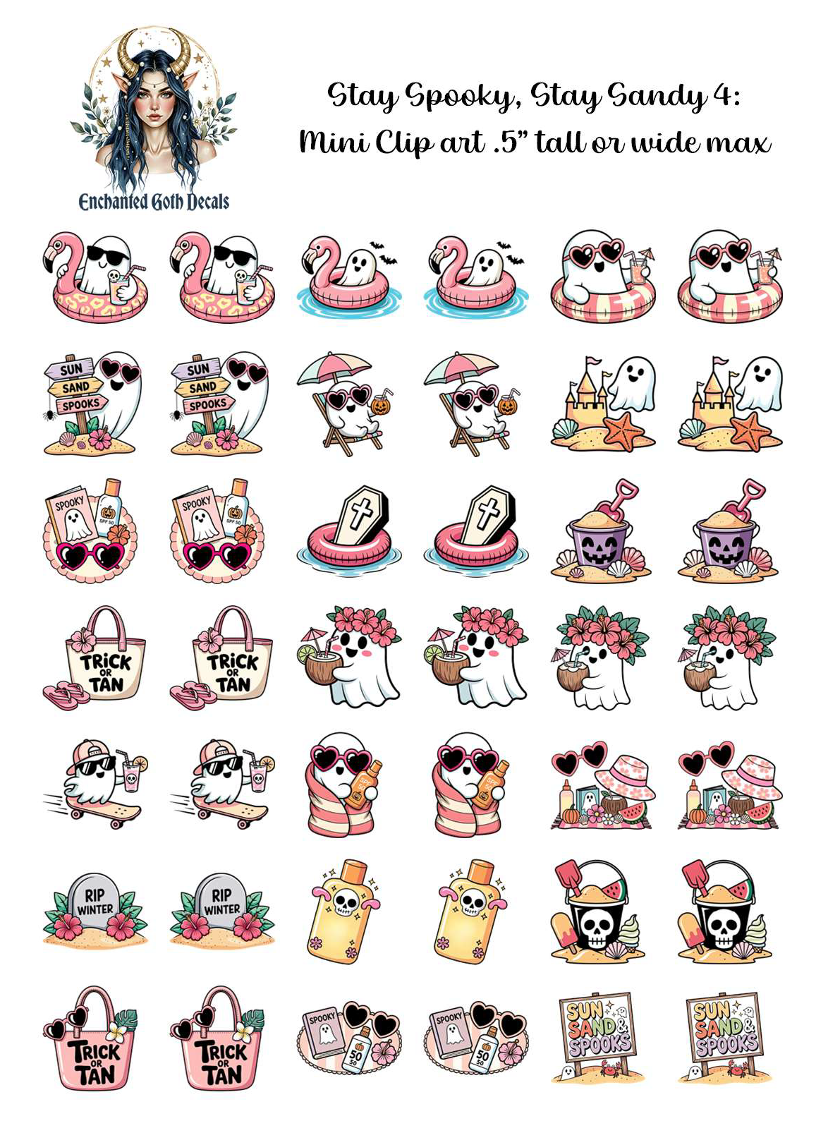 Stay Spooky, Stay Sandy 4 - Clipart Mini