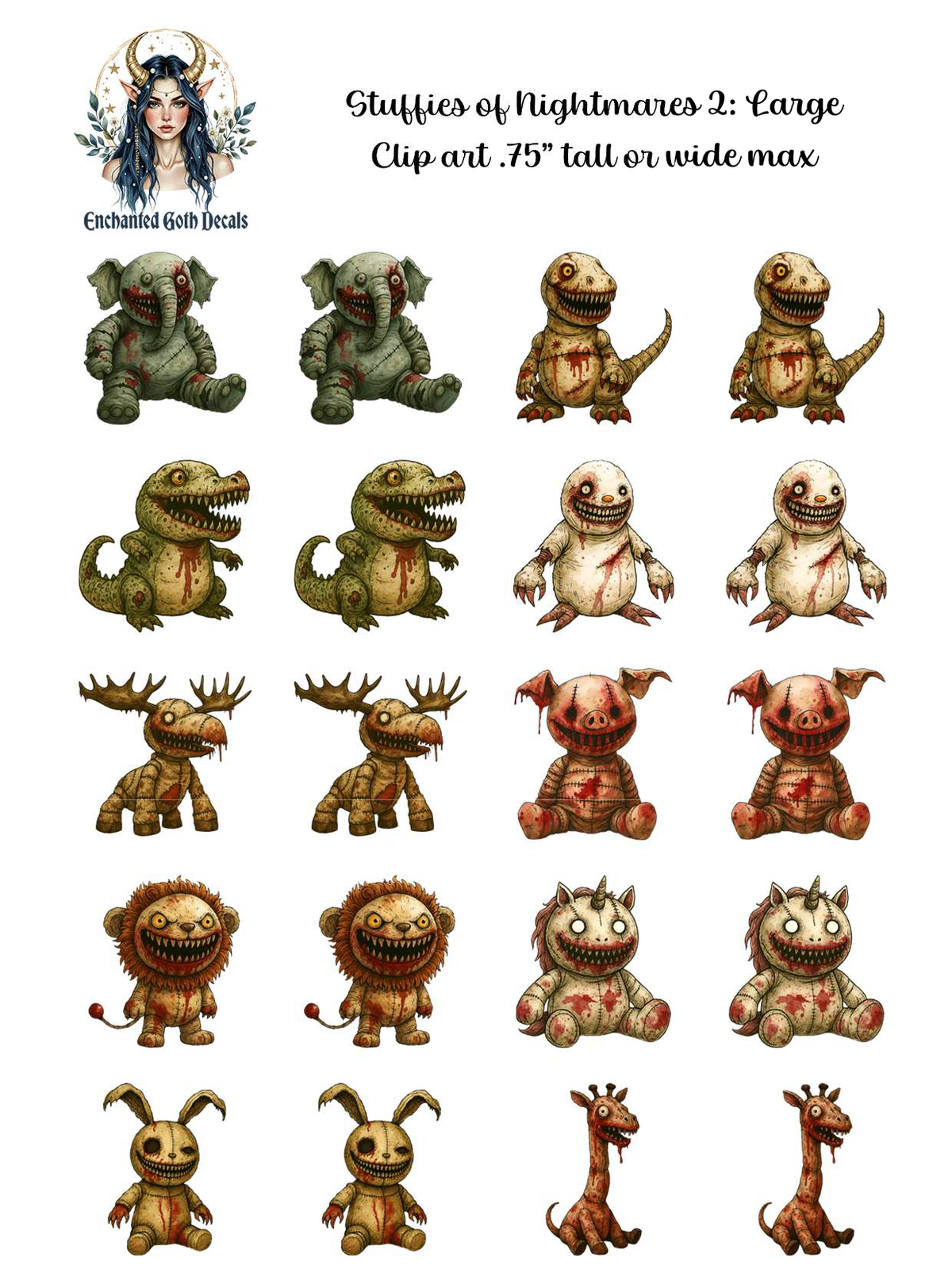 Stuffies of Nightmares 2 - Clipart