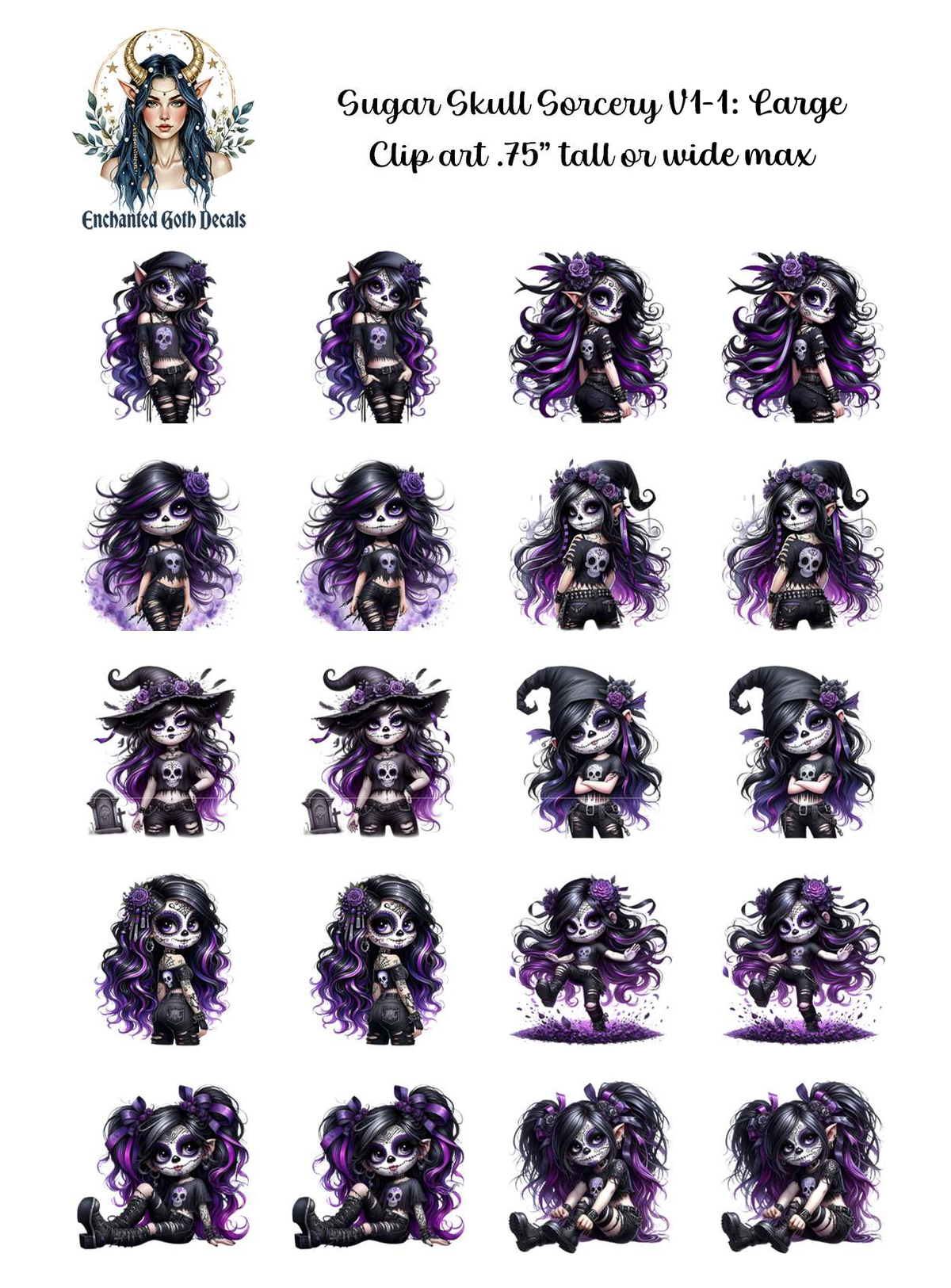 Sugar Skull Sorcery V1:1 - Clipart