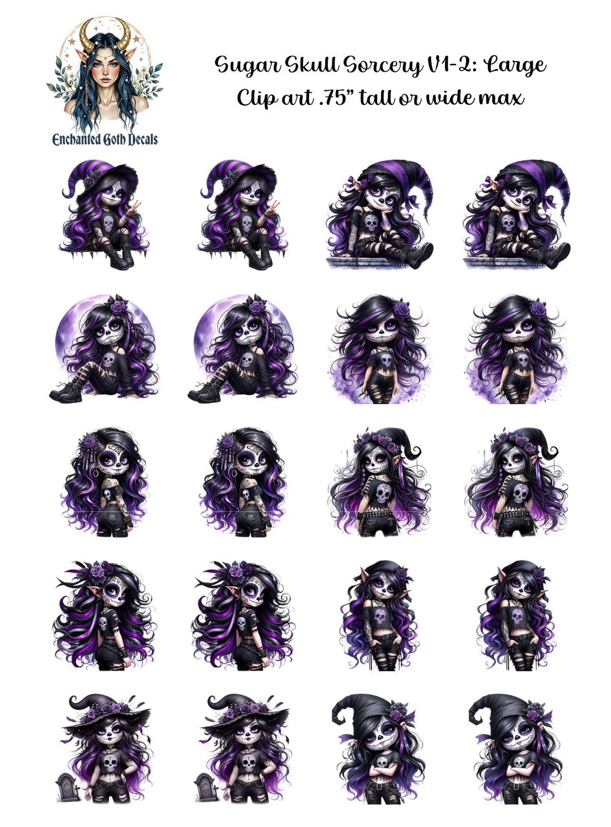 Sugar Skull Sorcery V1:2 - Clipart