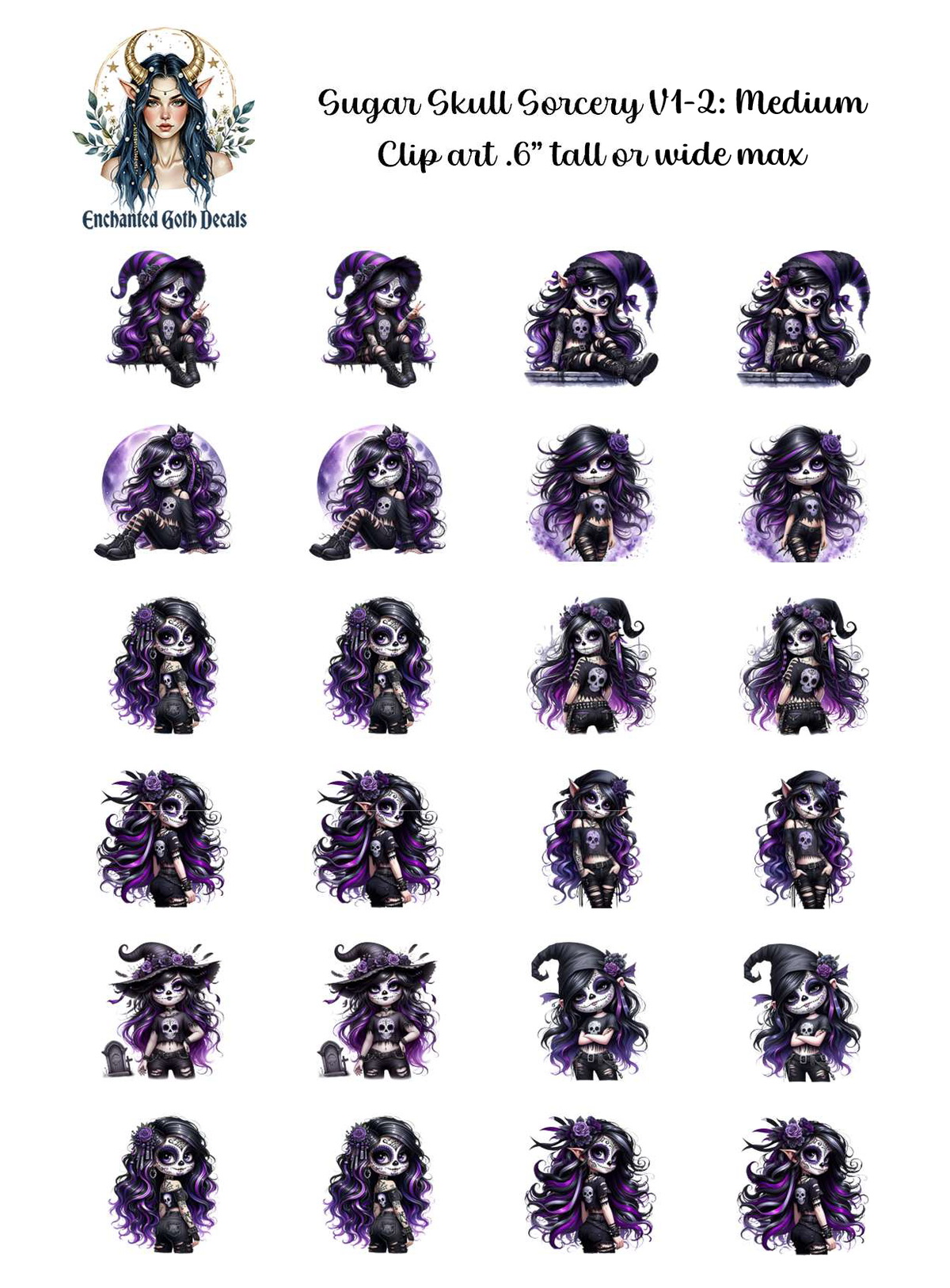 Sugar Skull Sorcery V1:2 - Clipart