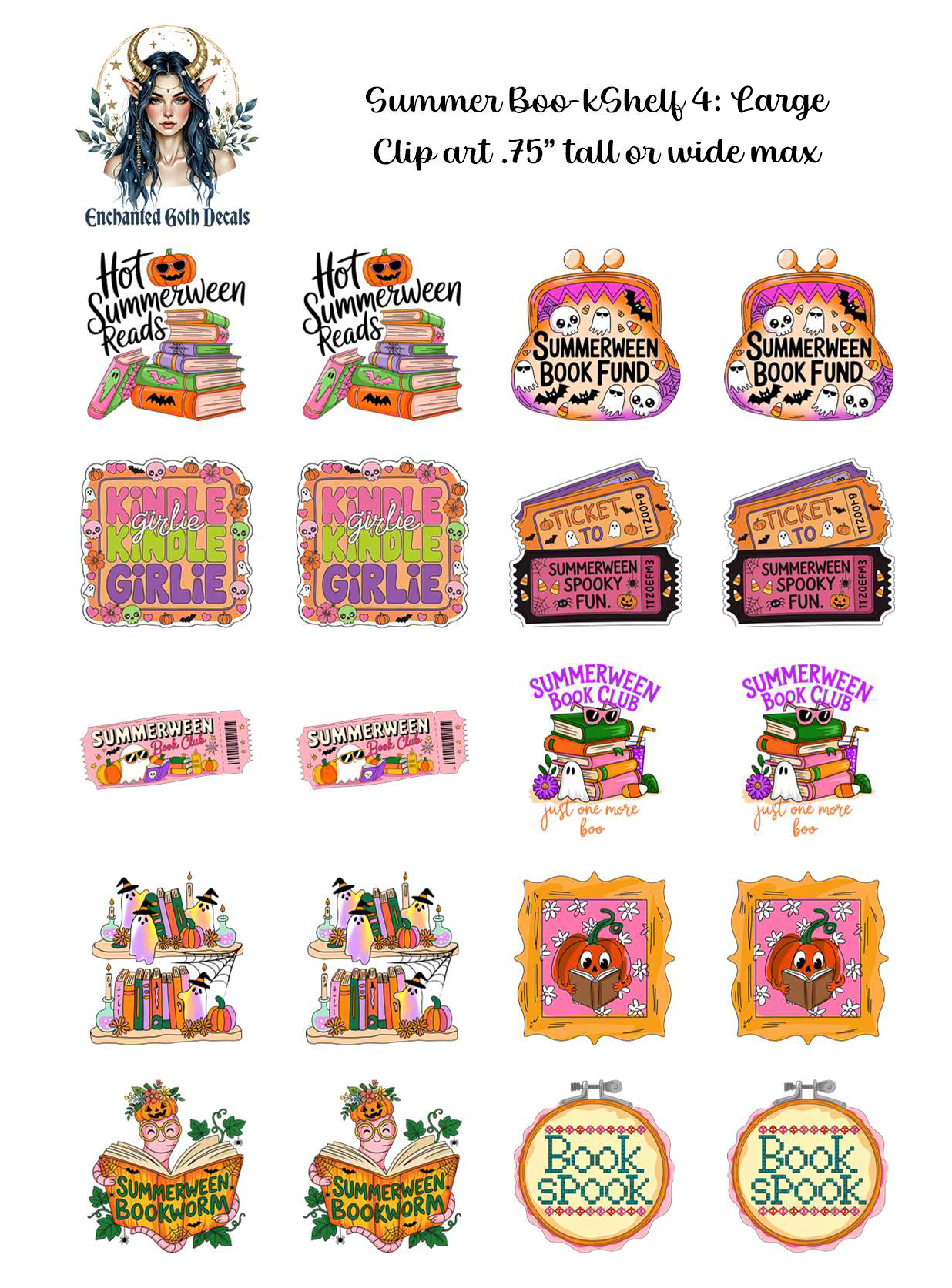 Summer Boo-kShelf 4 - Clipart