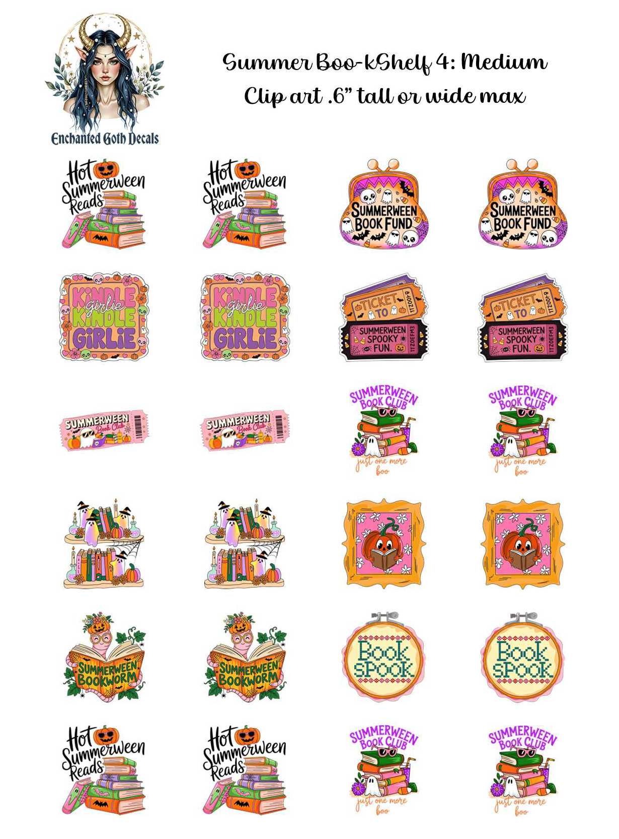 Summer Boo-kShelf 4 - Clipart