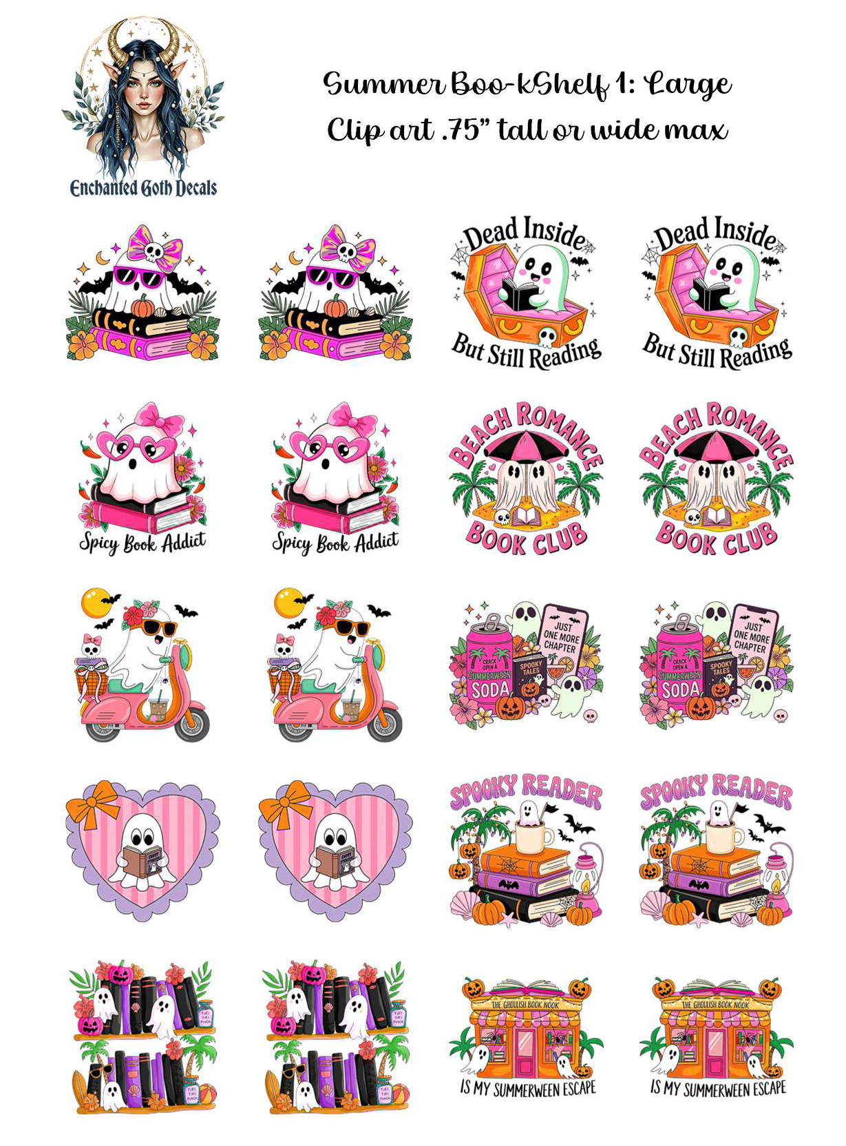 Summer Boo-kShelf 1 - Clipart