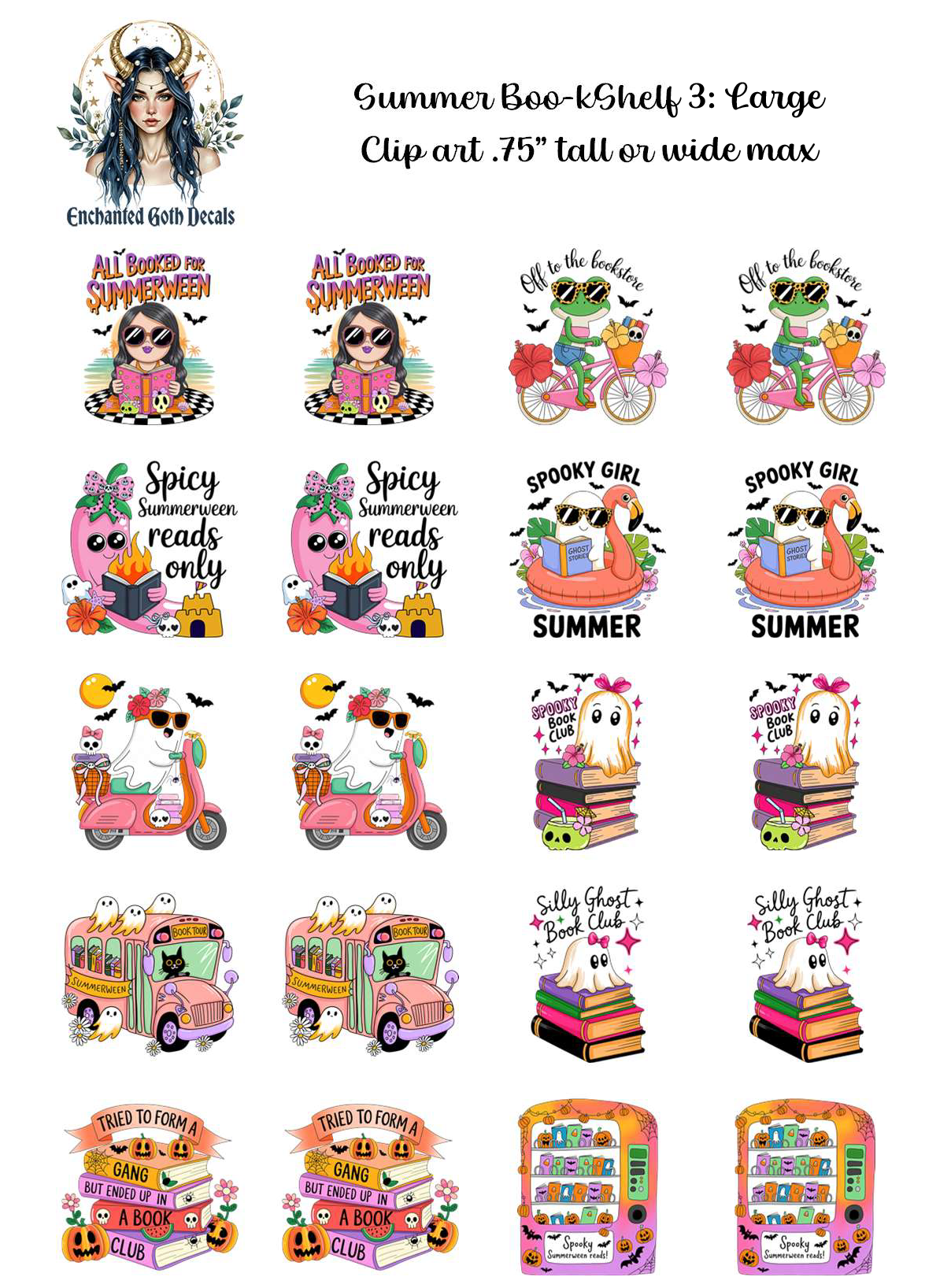 Summer Boo-kShelf 3 - Clipart