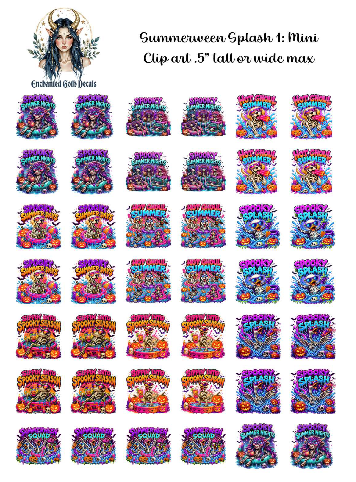 Summerween Splash 1 - Clipart Mini