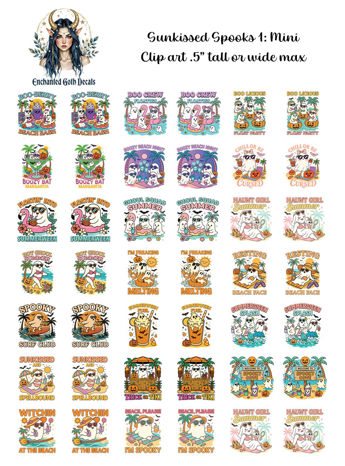 Sunkissed Spooks 1 - Clipart Mini