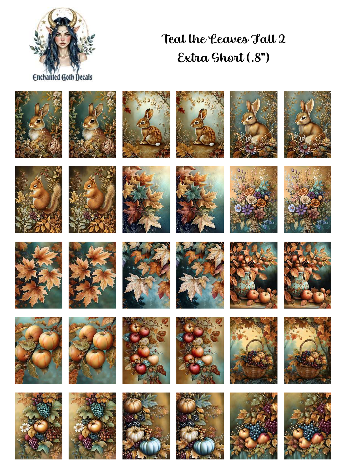 Teal the Leaves Fall 2 - Extra Short