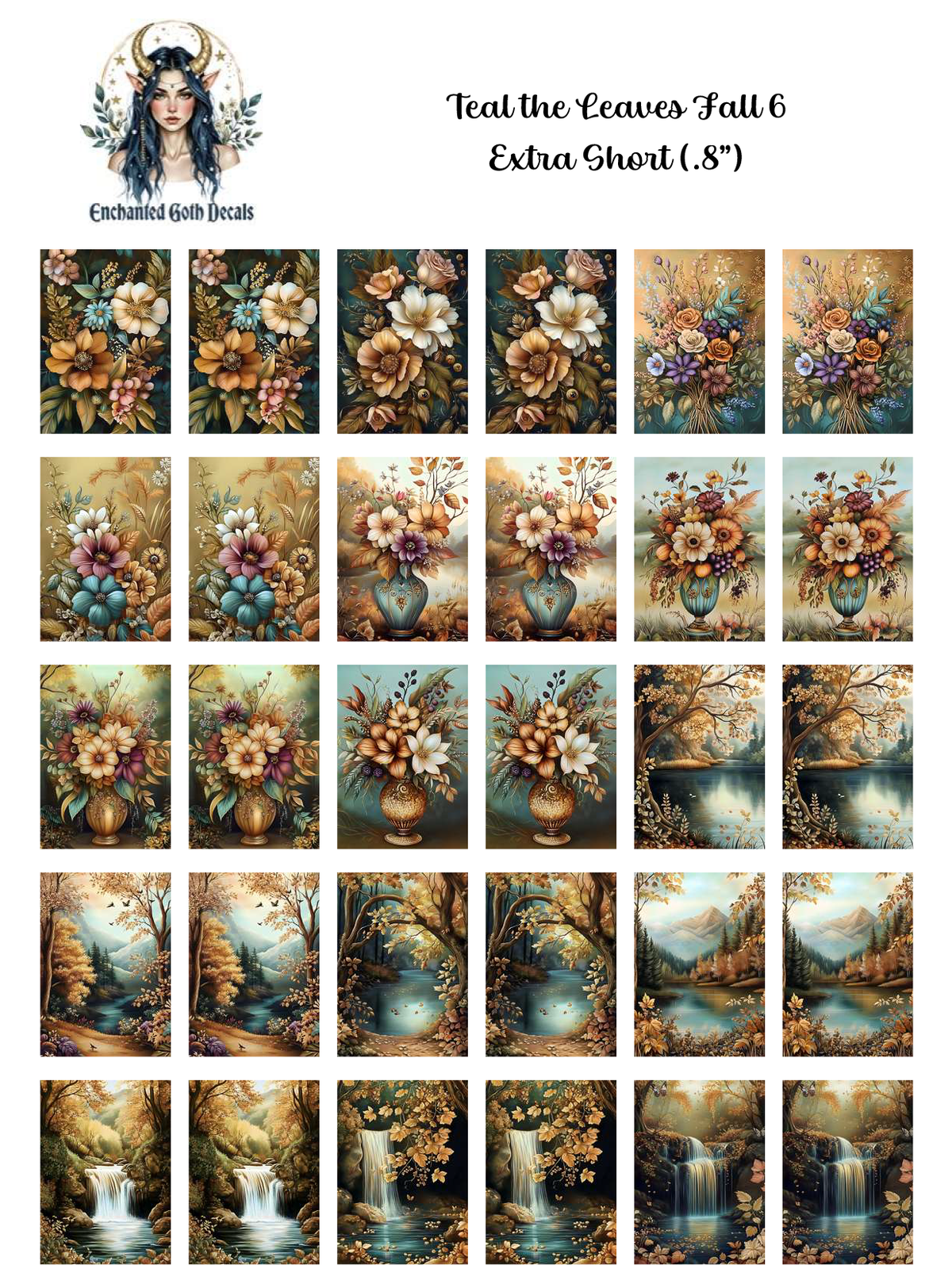 Teal the Leaves Fall 6 - Extra Short