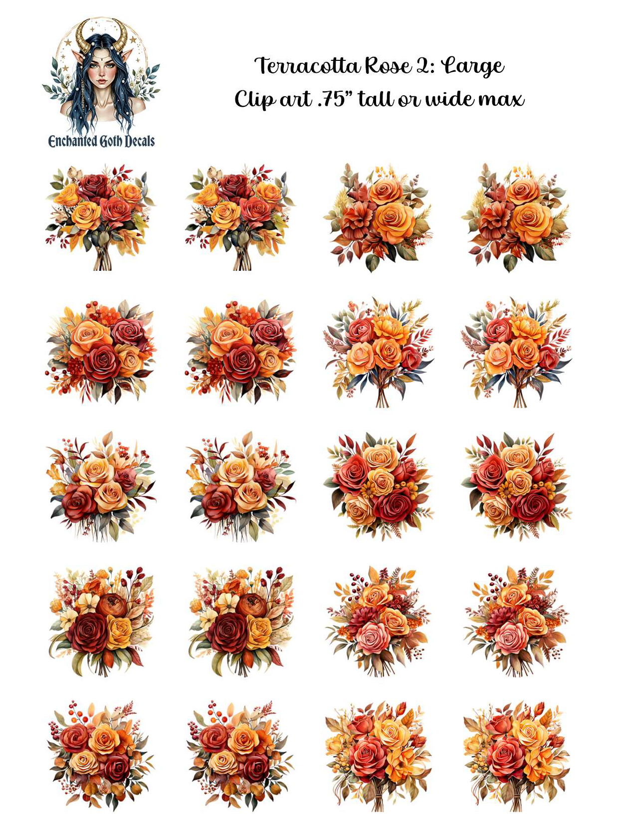 Terracotta Rose 2 - Clipart