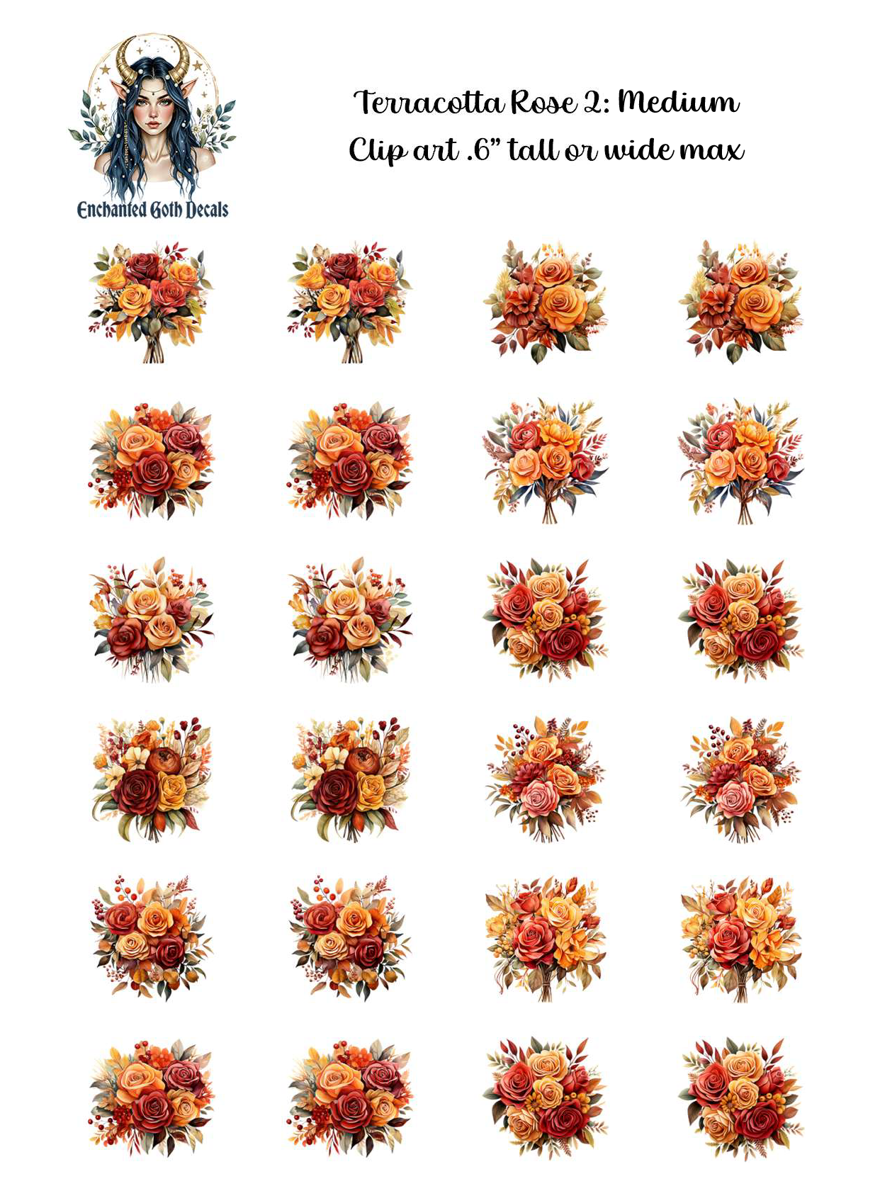 Terracotta Rose 2 - Clipart