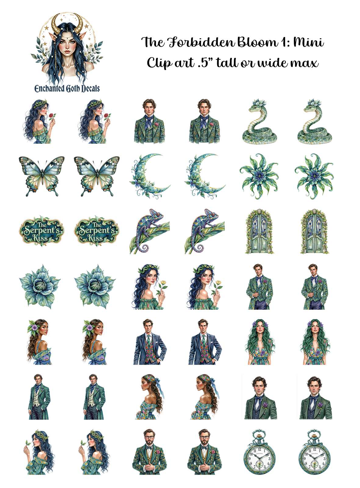 The Forbidden Bloom 1 - Clipart Mini