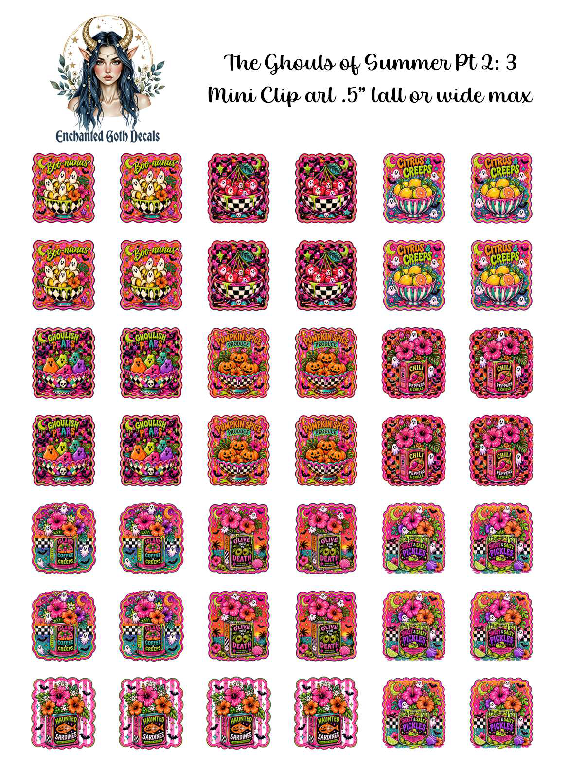 The Ghouls of Summer Part 2: 3 - Clipart Mini