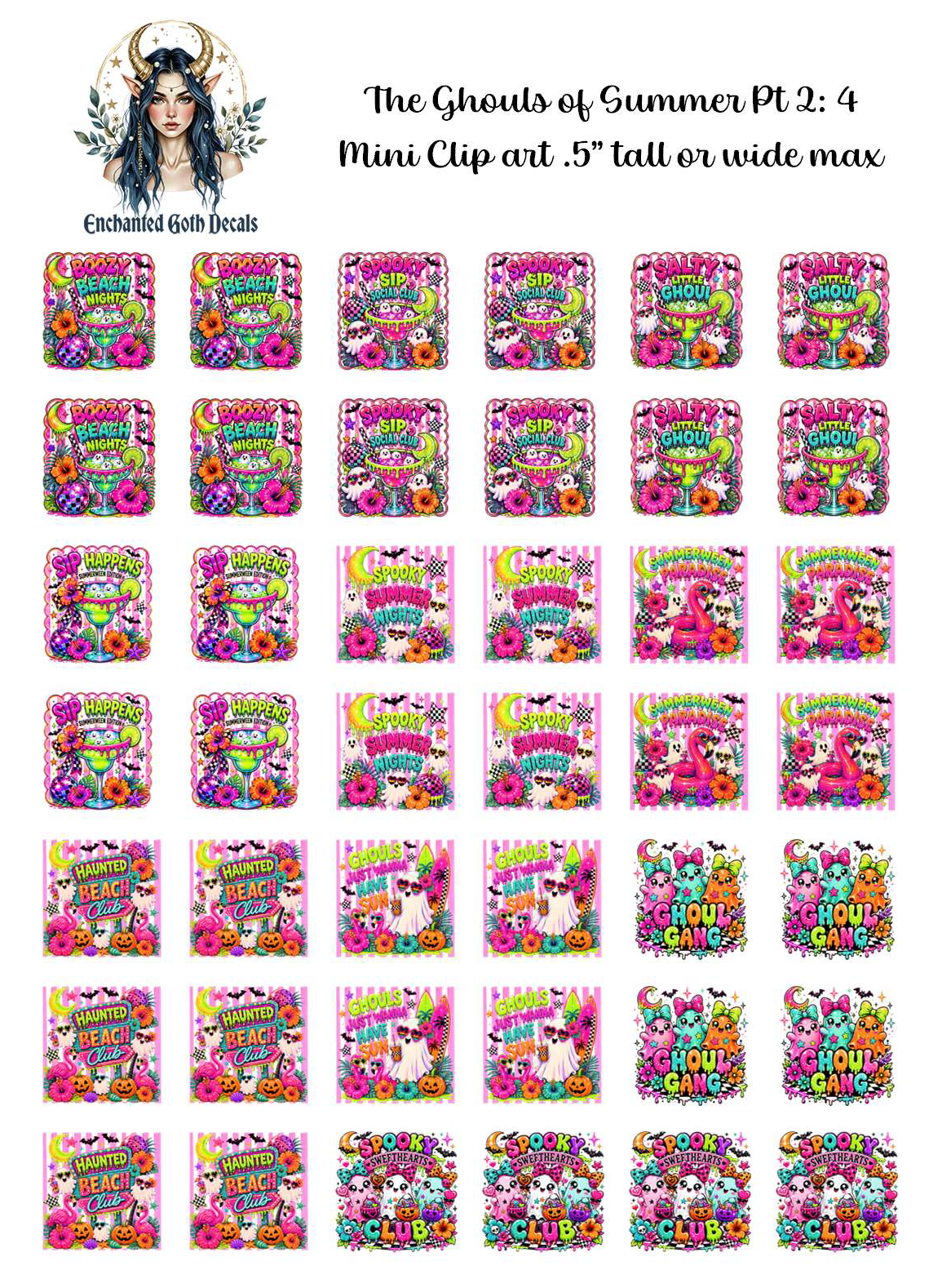 The Ghouls of Summer Part 2: 4 - Clipart Mini