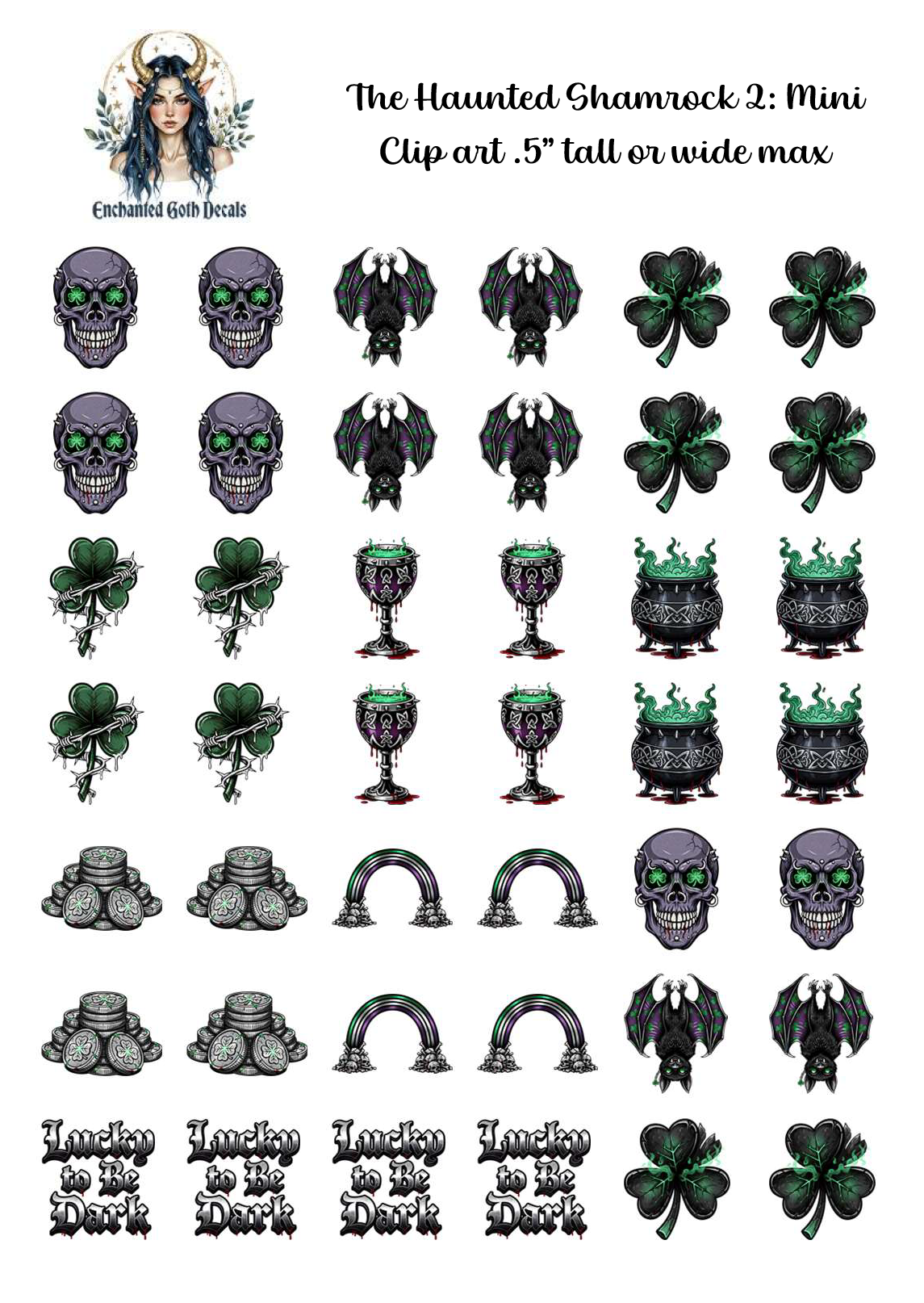 The Haunted Shamrock 2 - Clipart Mini