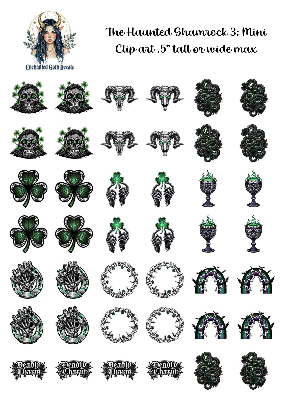 The Haunted Shamrock 3 - Clipart Mini