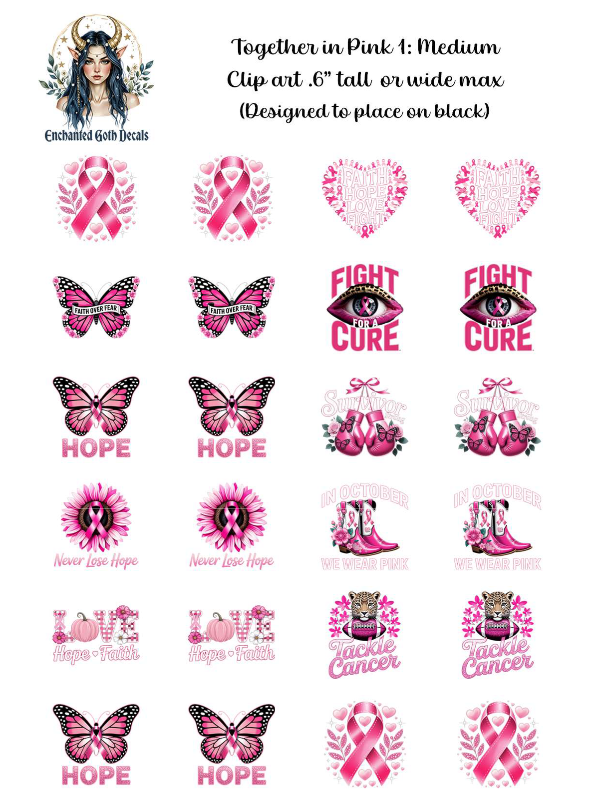 Together in Pink 1 - Clipart