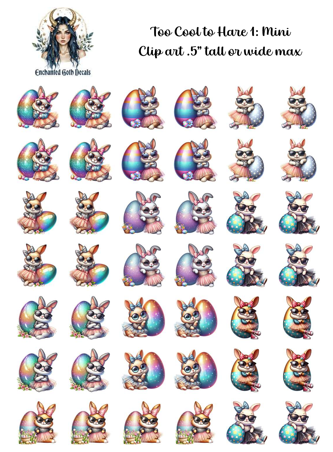 Too Cool to Hare 1 - Clipart Mini