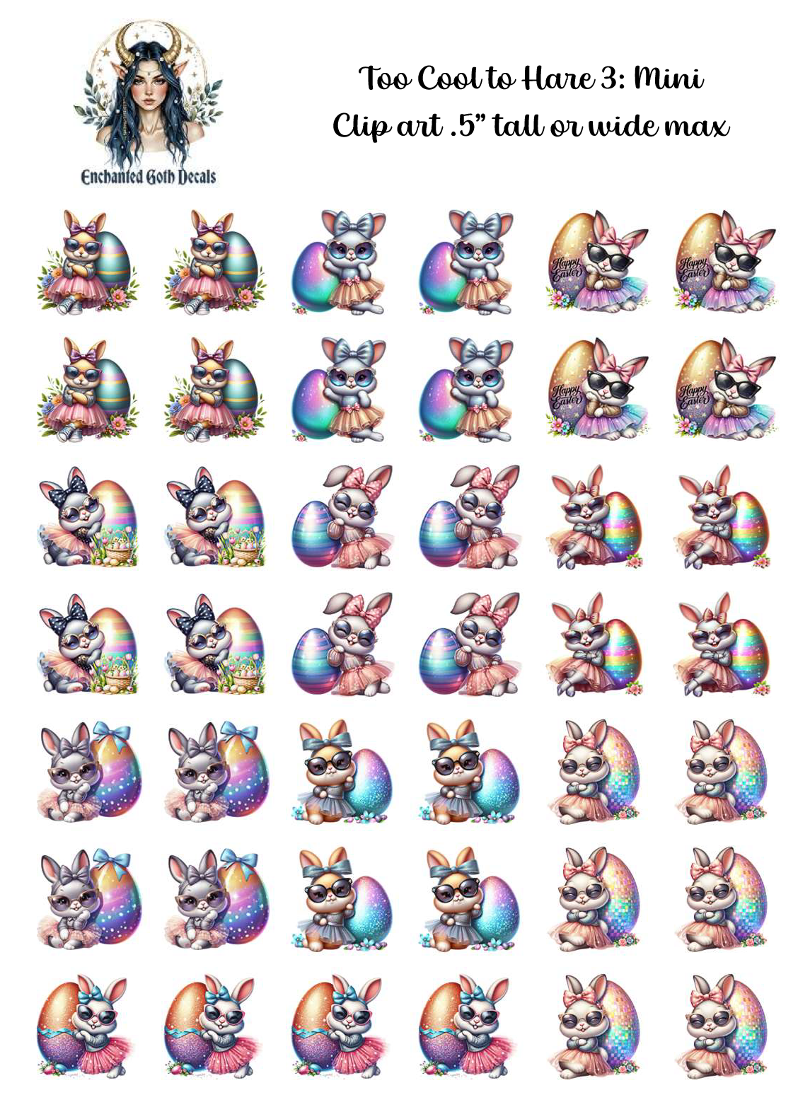 Too Cool to Hare 3 - Clipart Mini