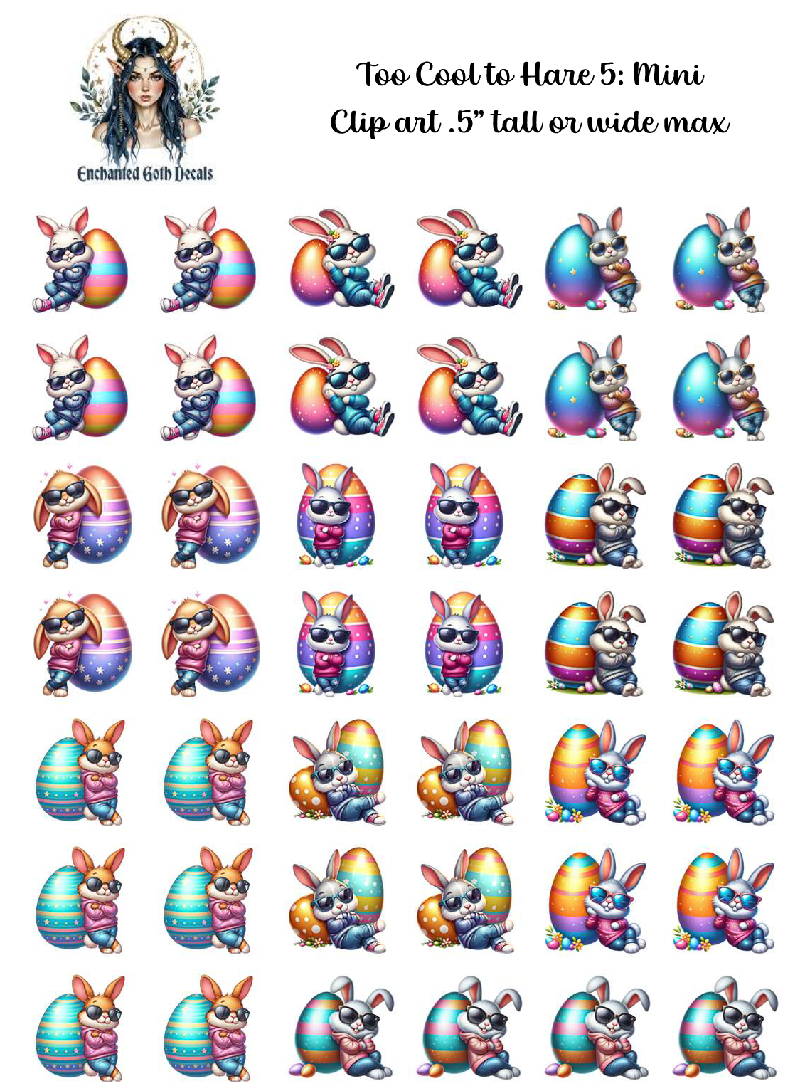 Too Cool to Hare 5 - Clipart Mini