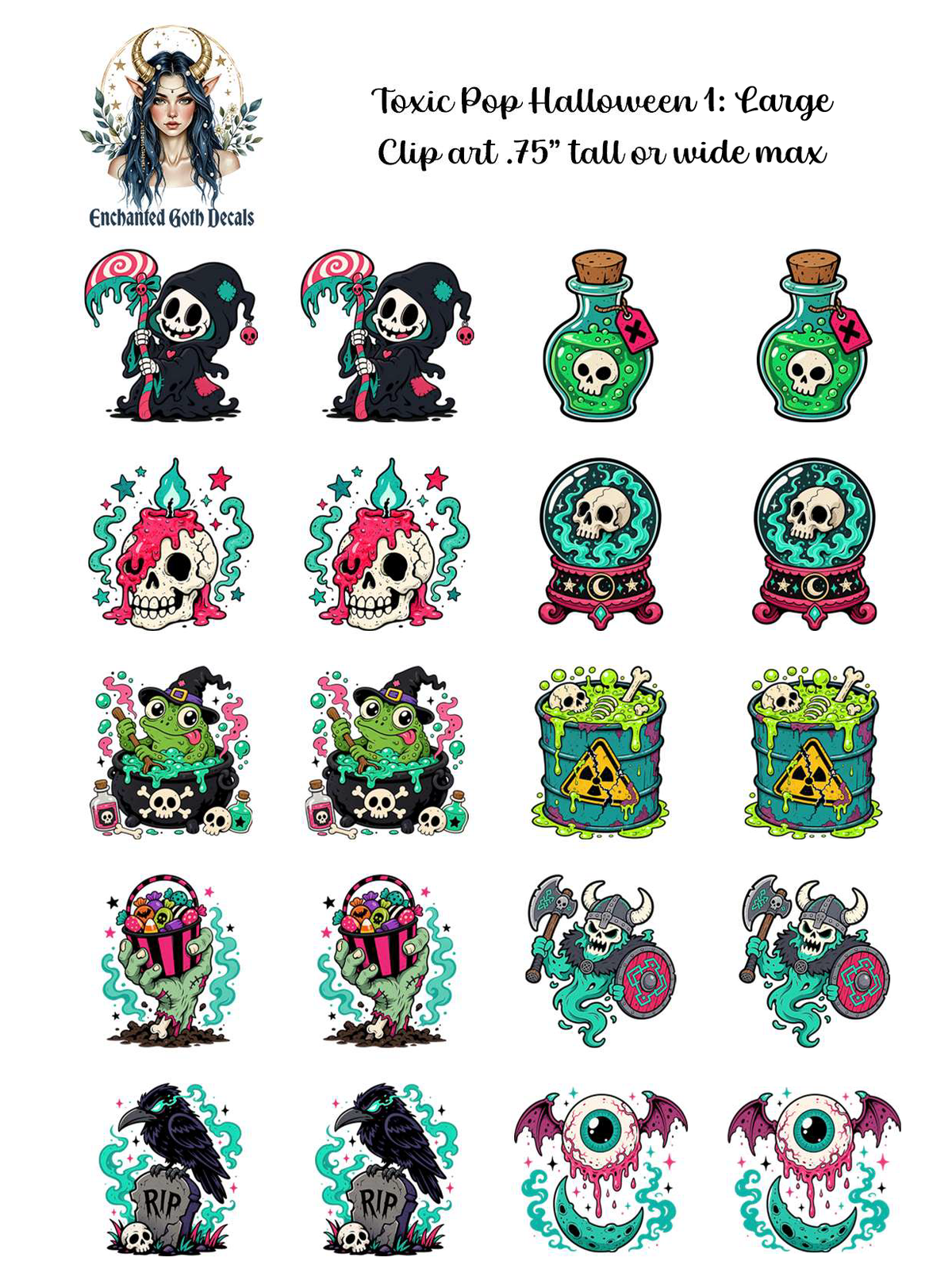 Crypt Kit Halloween Box - Clipart Decals Only Bundle