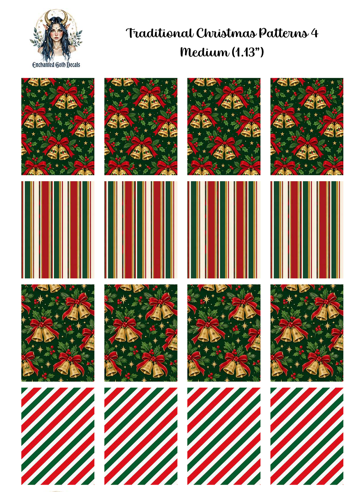 Traditional Christmas Patterns 4 – Enchanted Goth Decals
