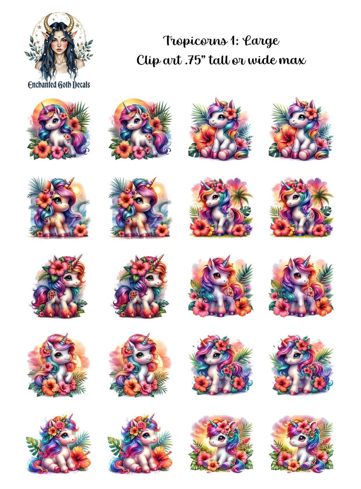 Tropicorns 1 - Clipart
