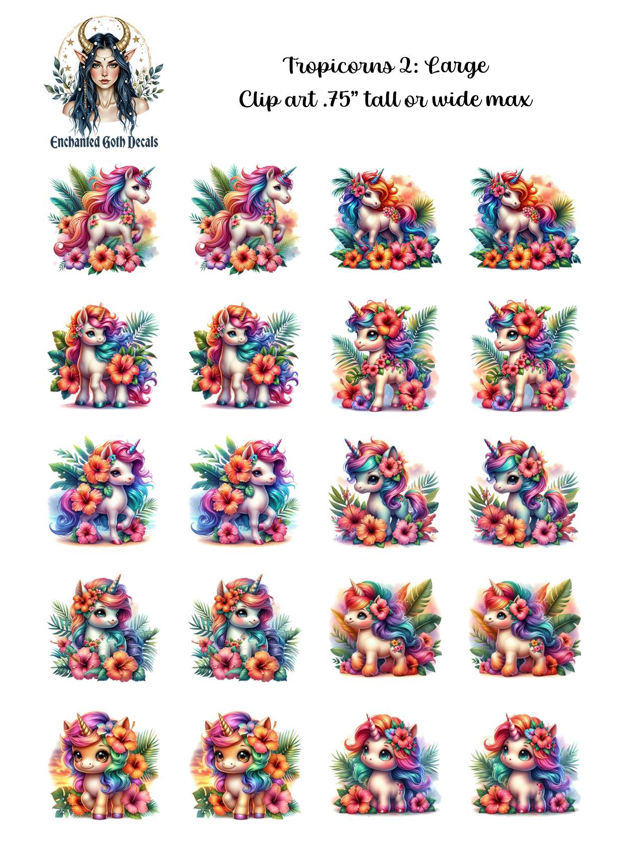 Tropicorns 2 - Clipart