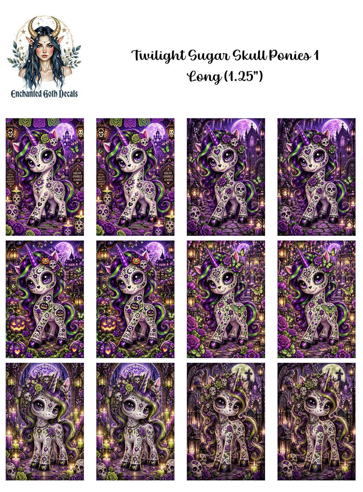 Twilight Sugar Skull Ponies 1