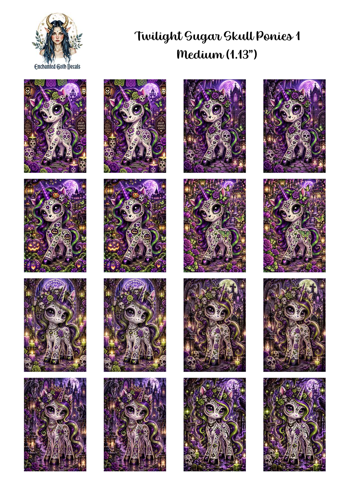 Twilight Sugar Skull Ponies 1