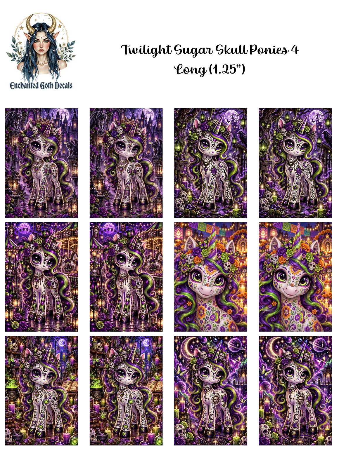 Twilight Sugar Skull Ponies 4 - Long