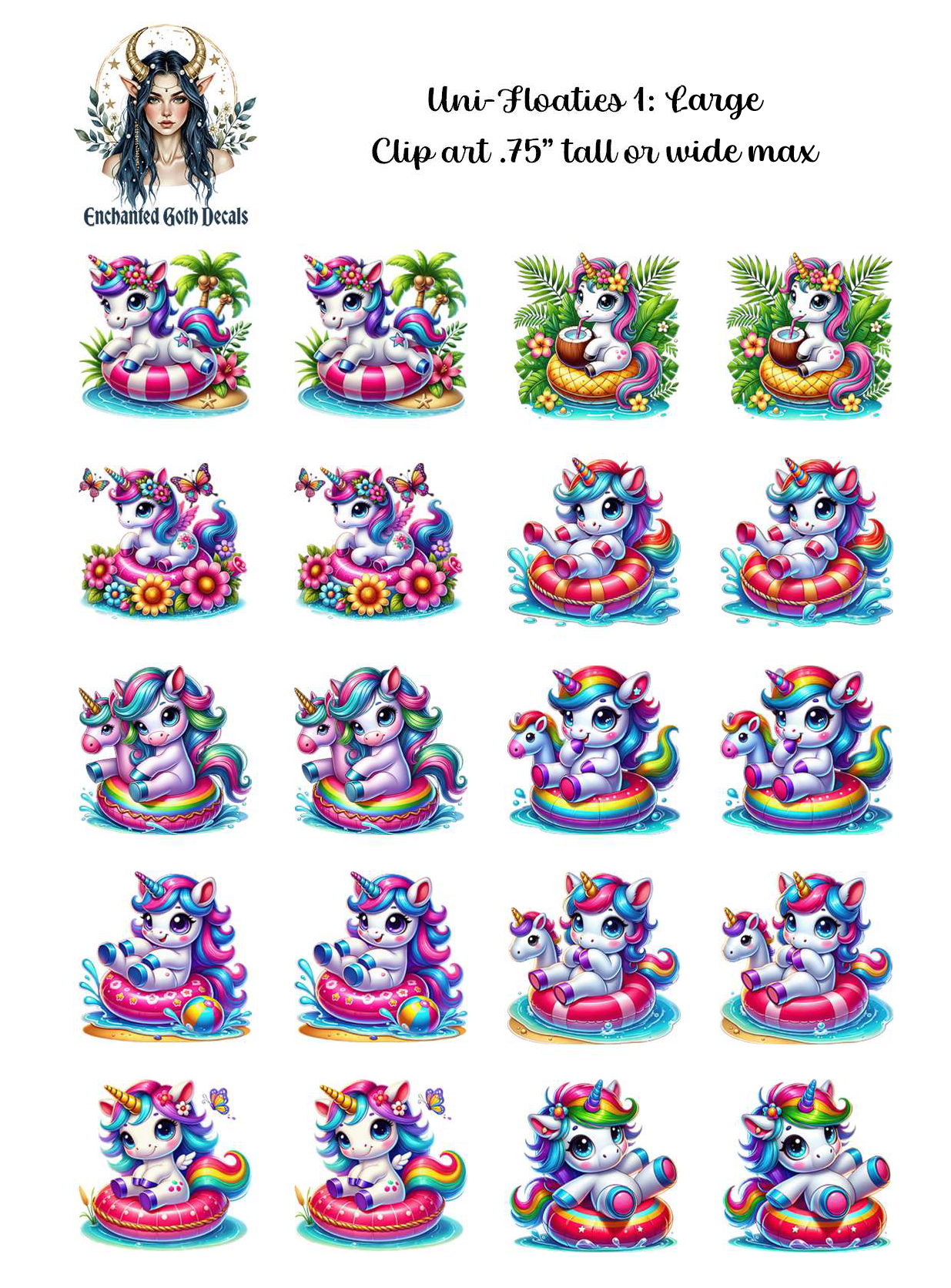 Uni-Floaties 1 - Clipart