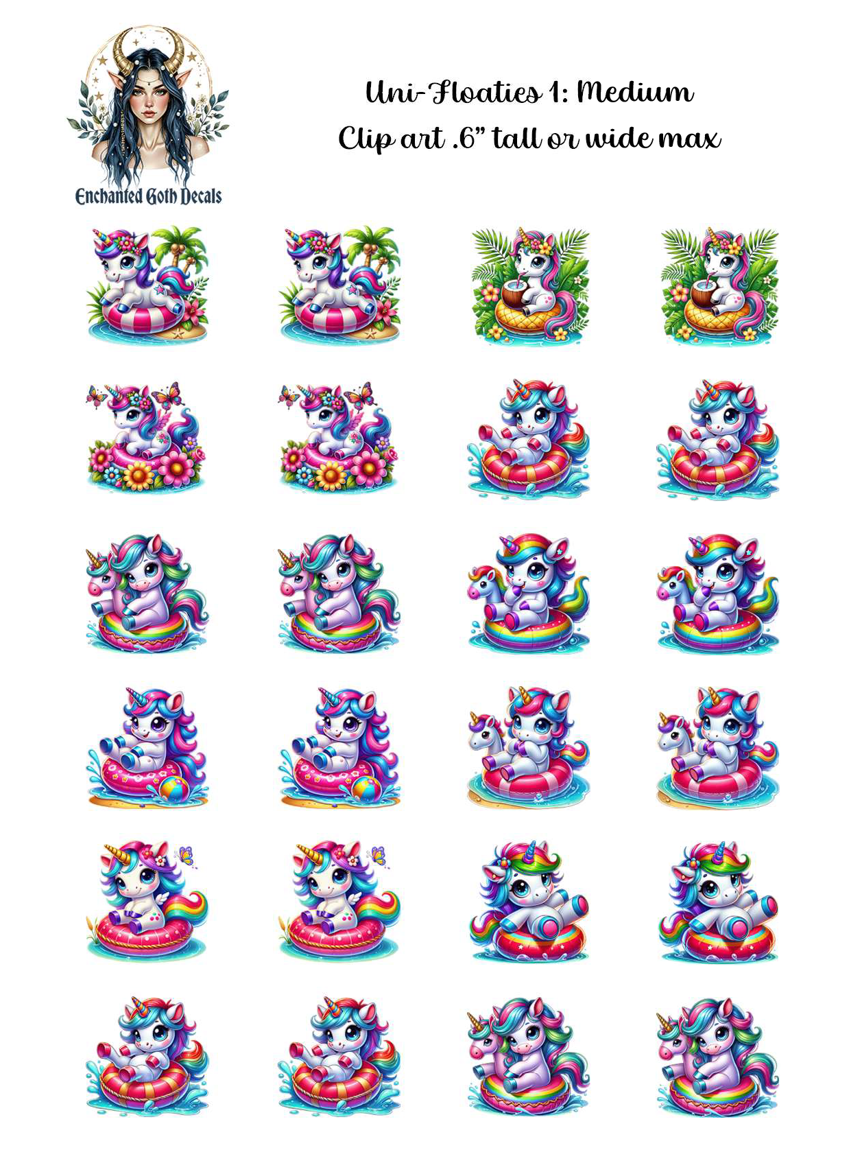 Uni-Floaties 1 - Clipart