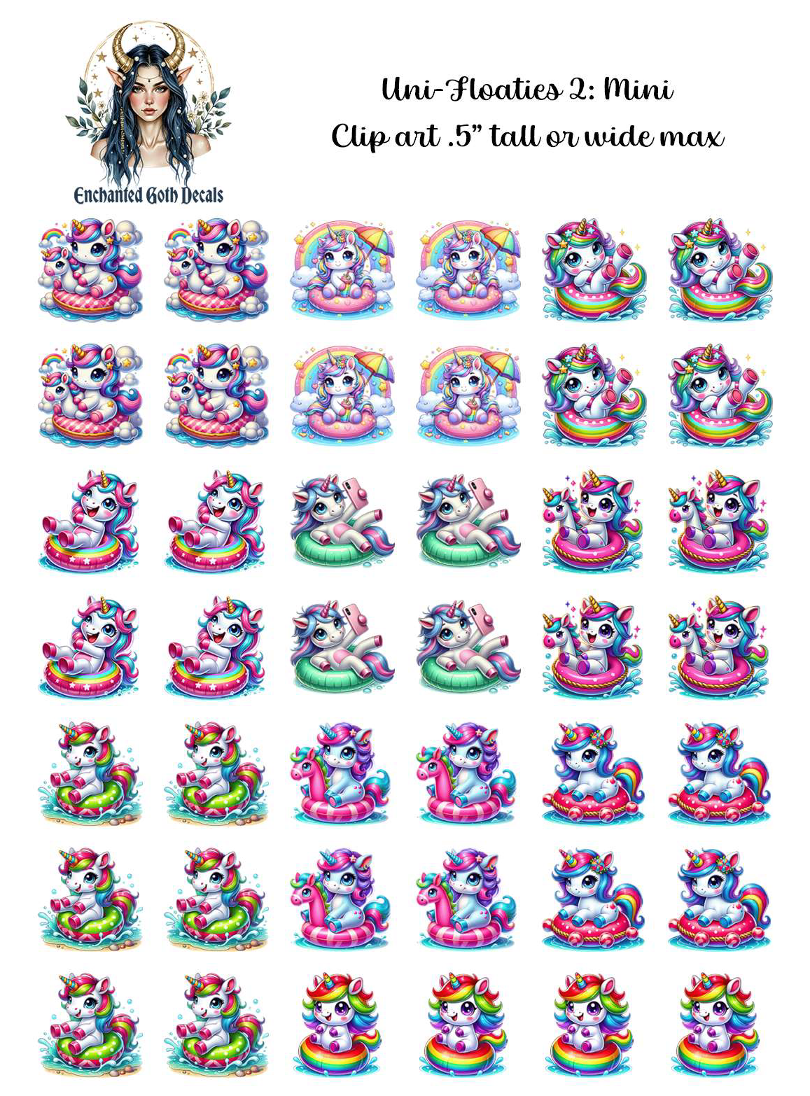 Uni-Floaties 2 - Clipart Mini