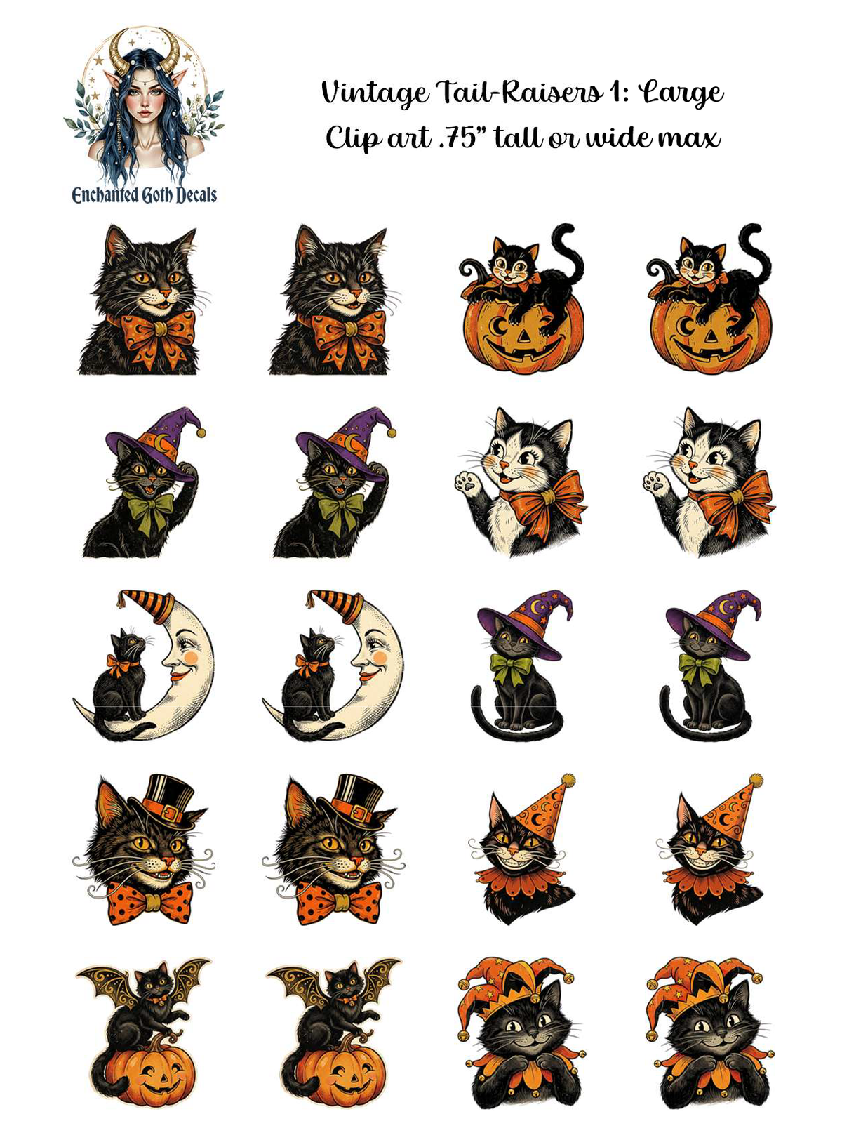 Vintage Tail-Raisers 1 - Clipart