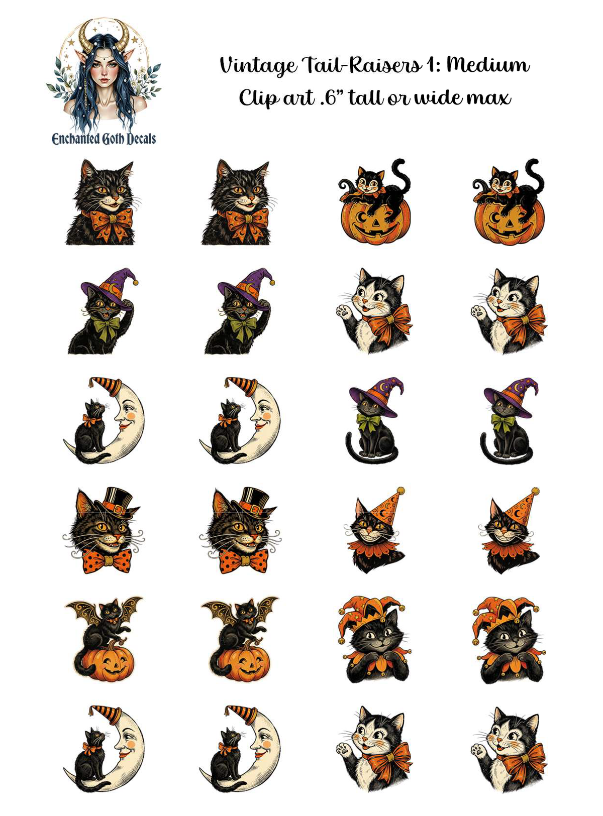 Vintage Tail-Raisers 1 - Clipart