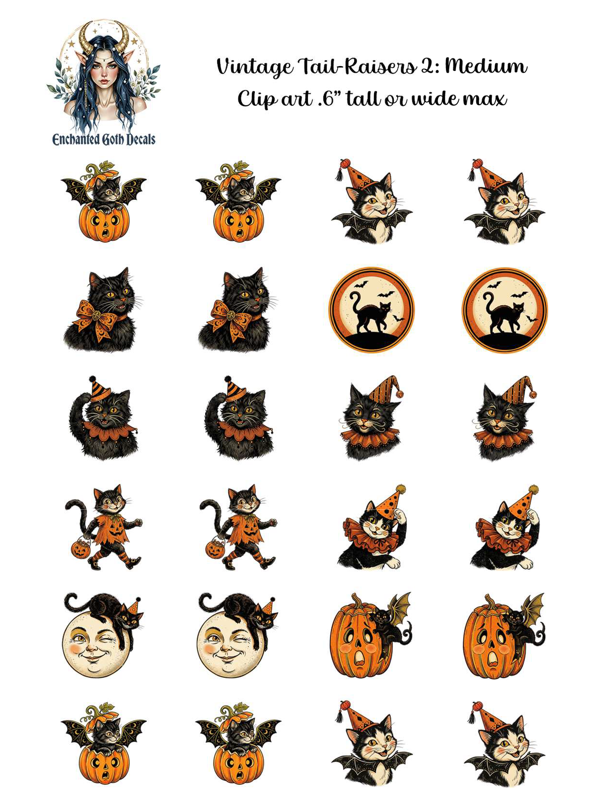Vintage Tail-Raisers 2 - Clipart