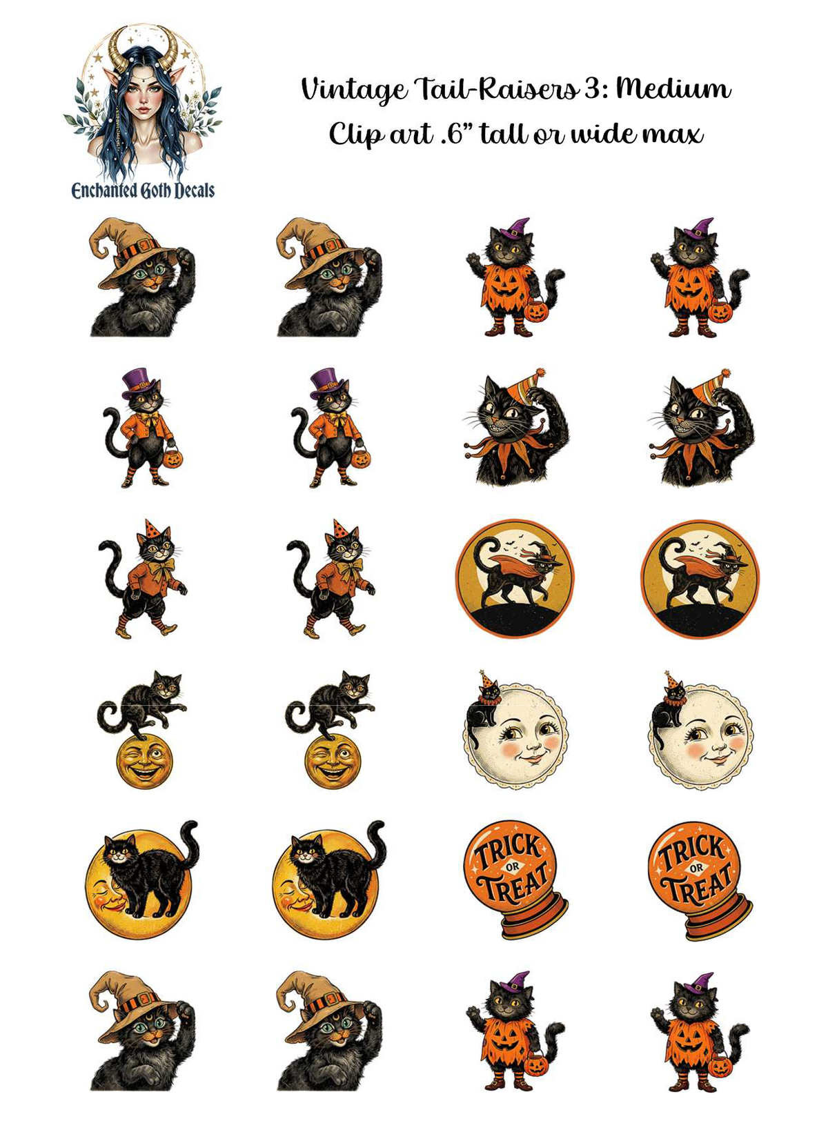 Vintage Tail-Raisers 3 - Clipart
