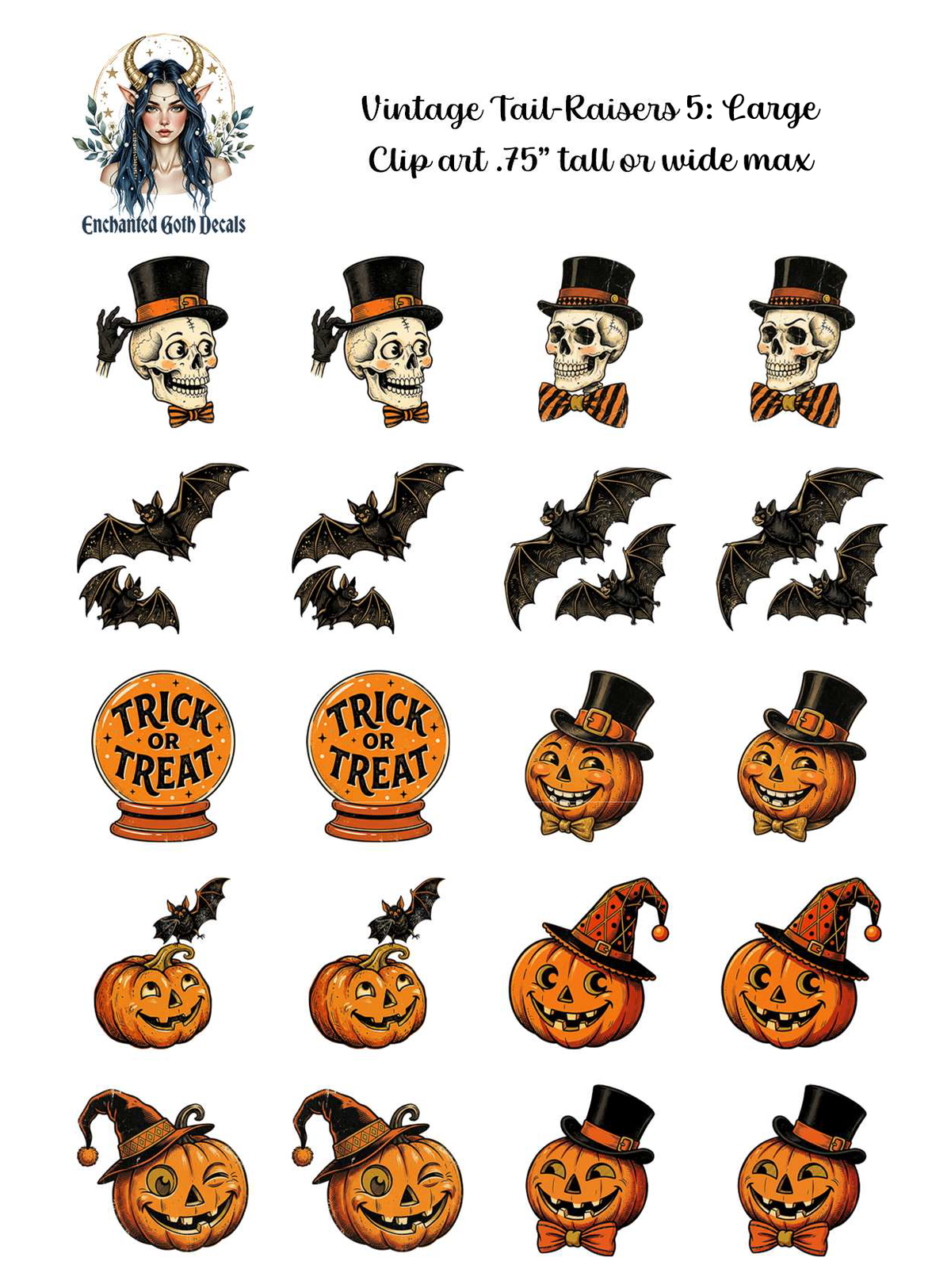 Vintage Tail-Raisers 5 - Clipart