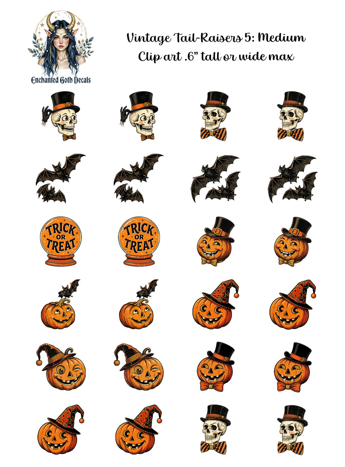 Vintage Tail-Raisers 5 - Clipart